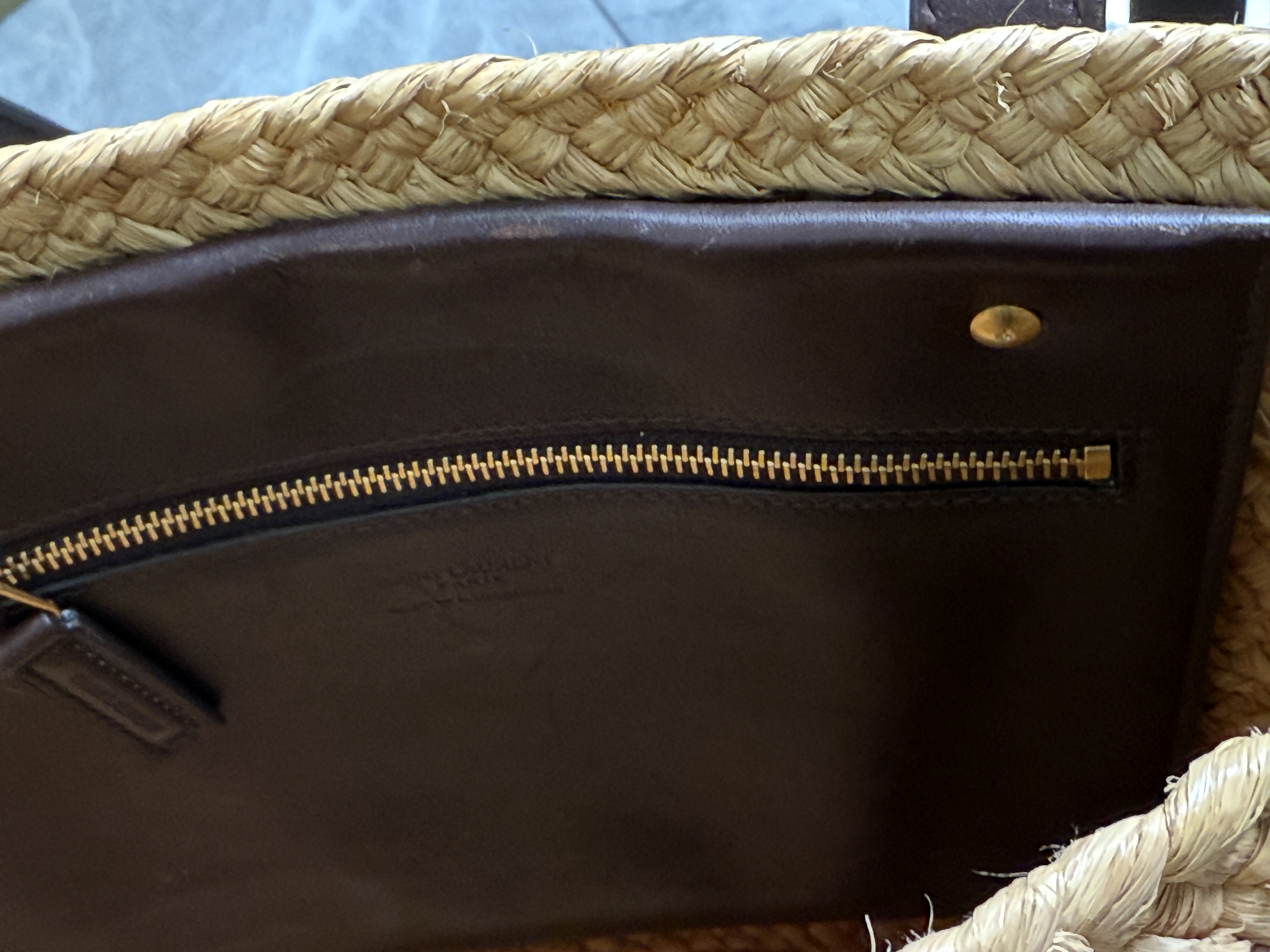Saint Laurent Raffia Tote