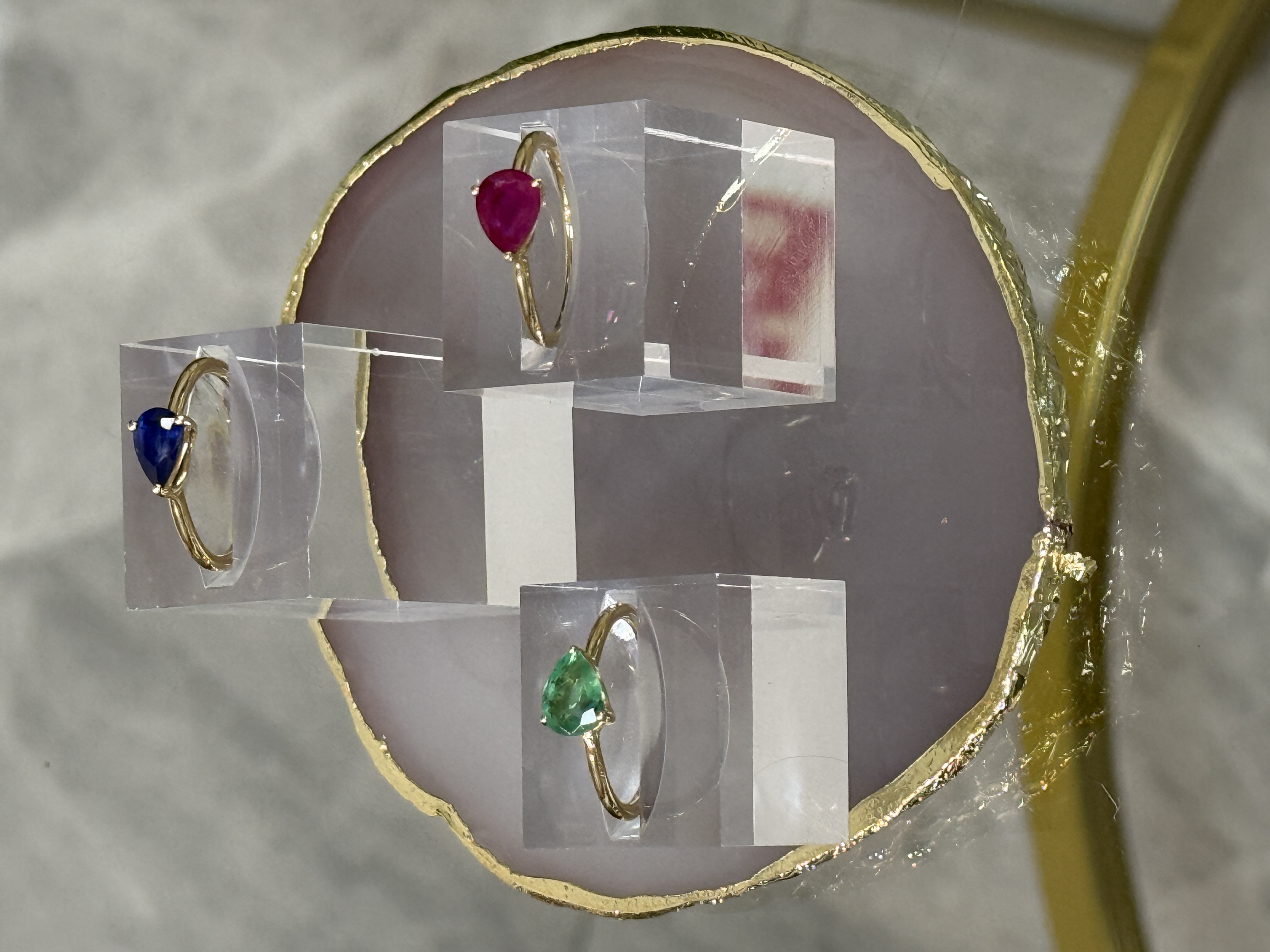 Anillos Oro 18k (Zafiro, Rubi, Esmeralda) c/u