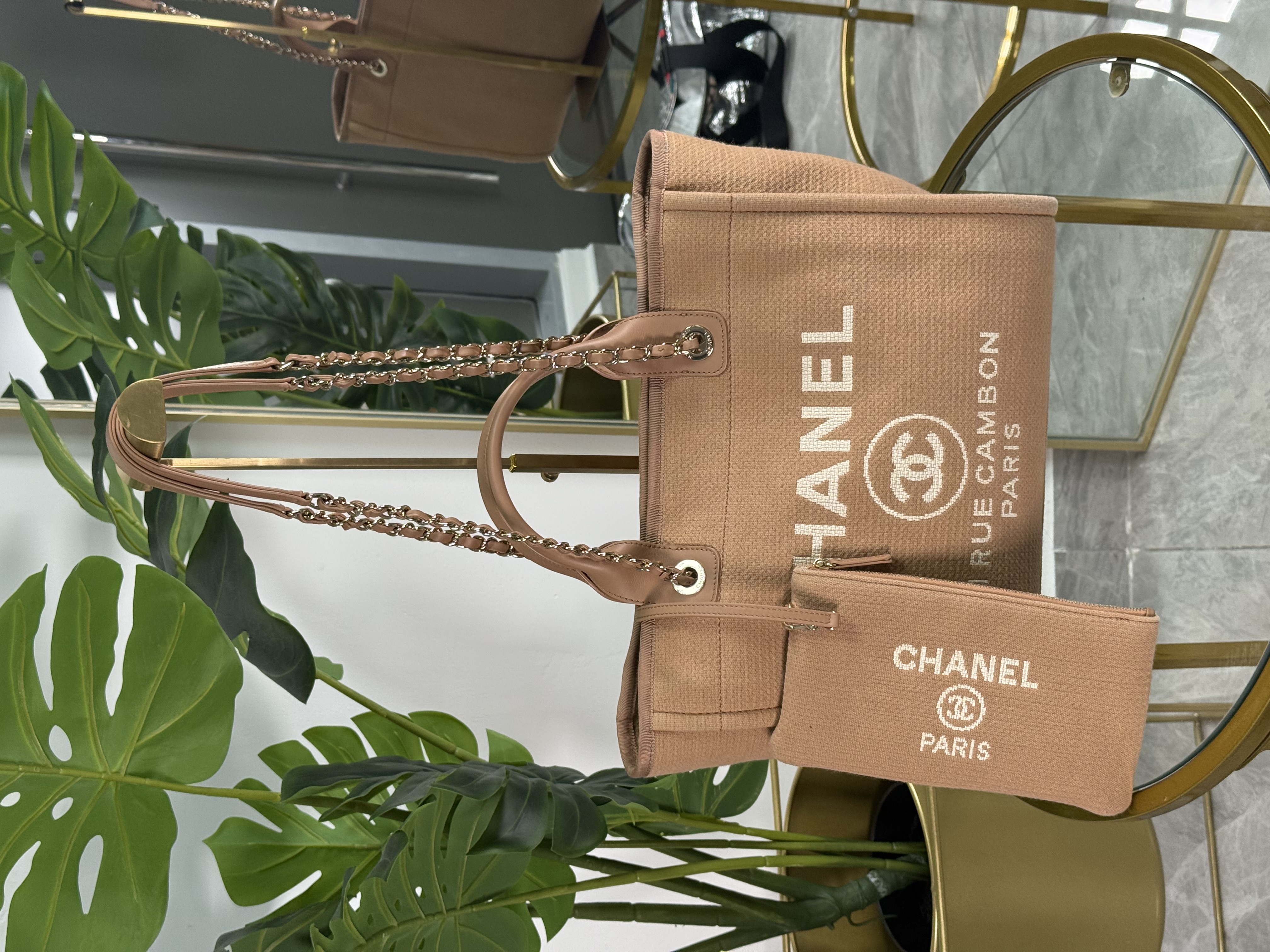 Chanel Deauville Small Camel
