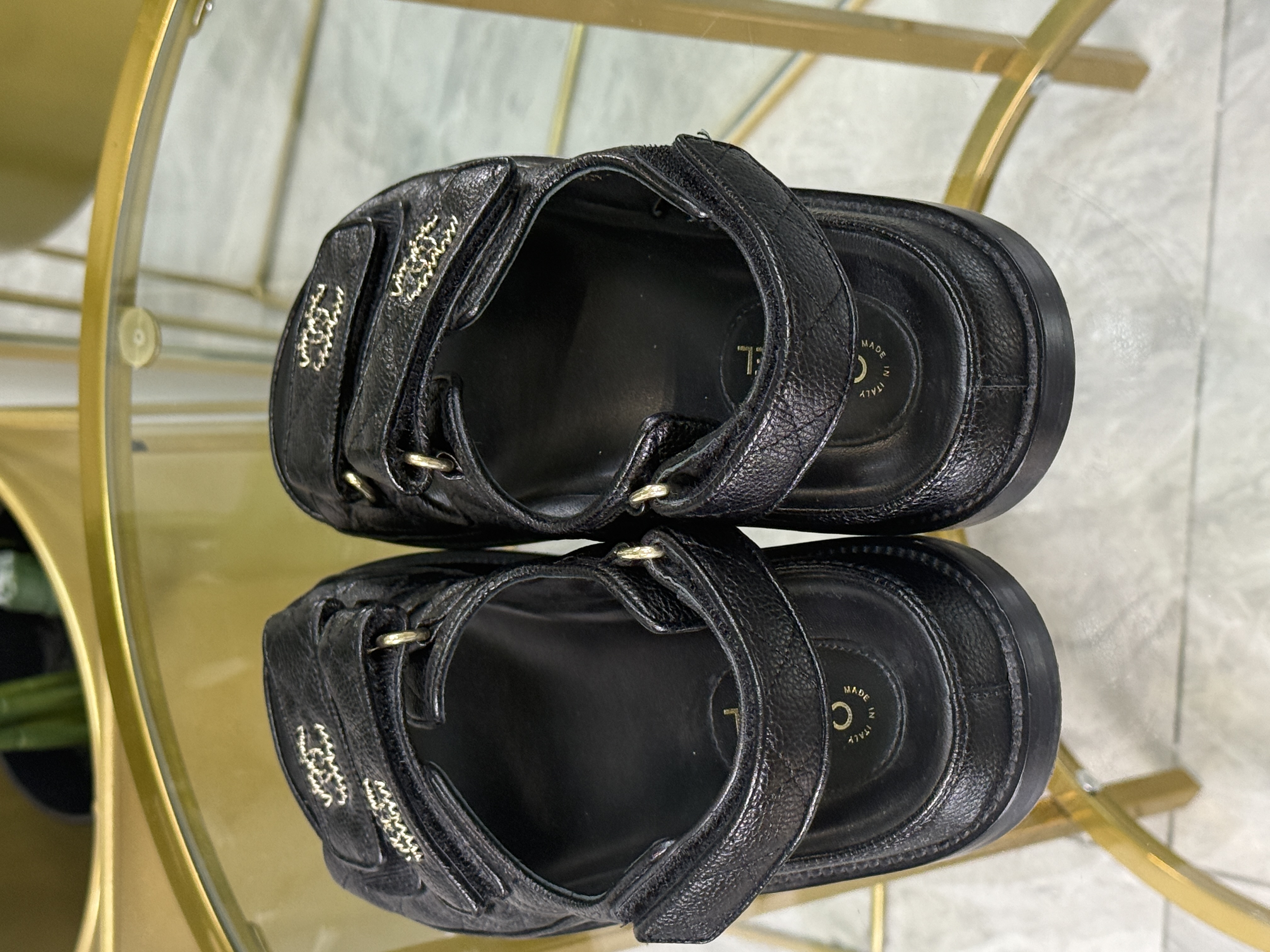 Chanel Dad Sandals Talla 38 Un solo Uso