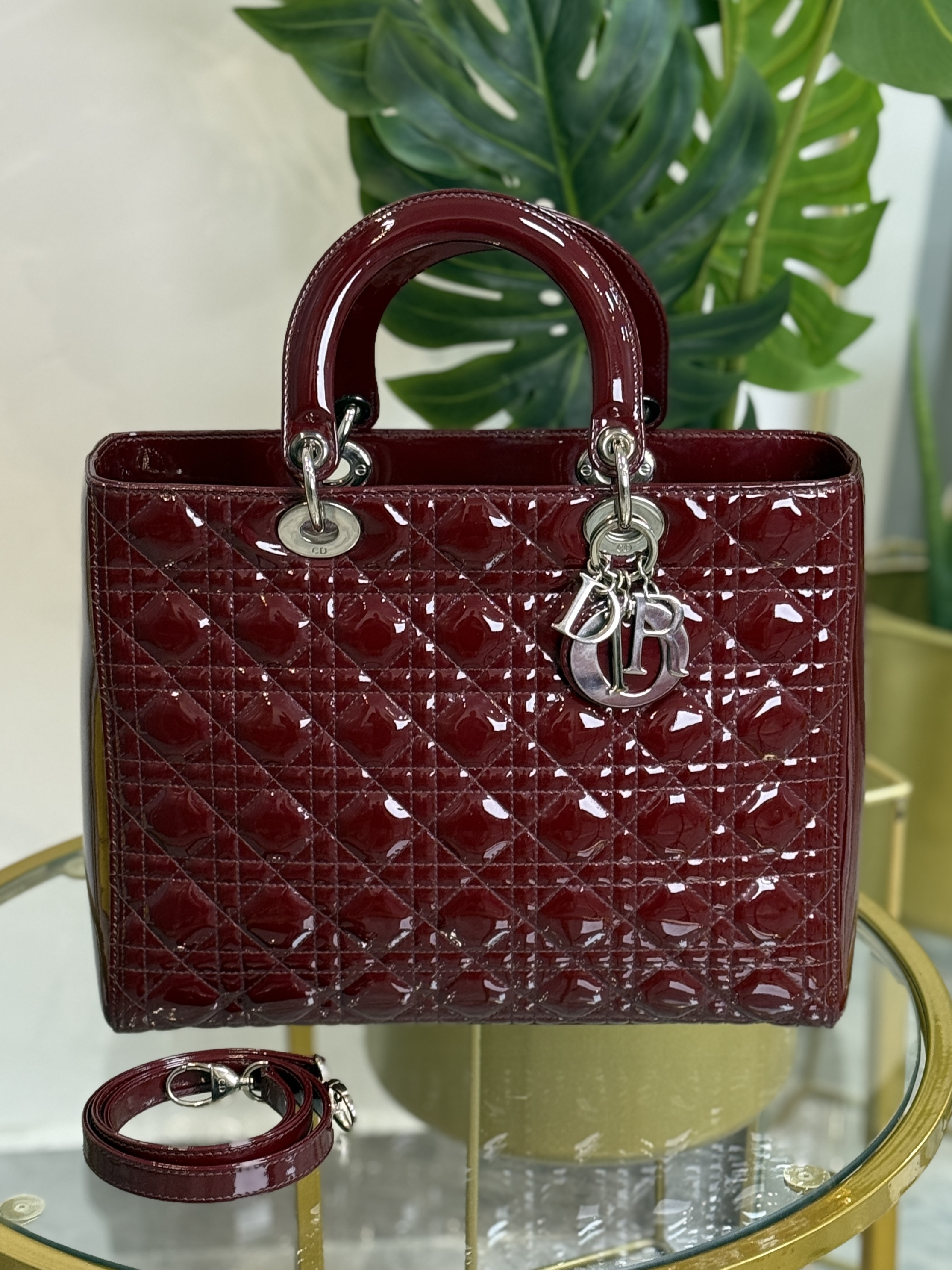 Lady Dior Large Patent Leather 