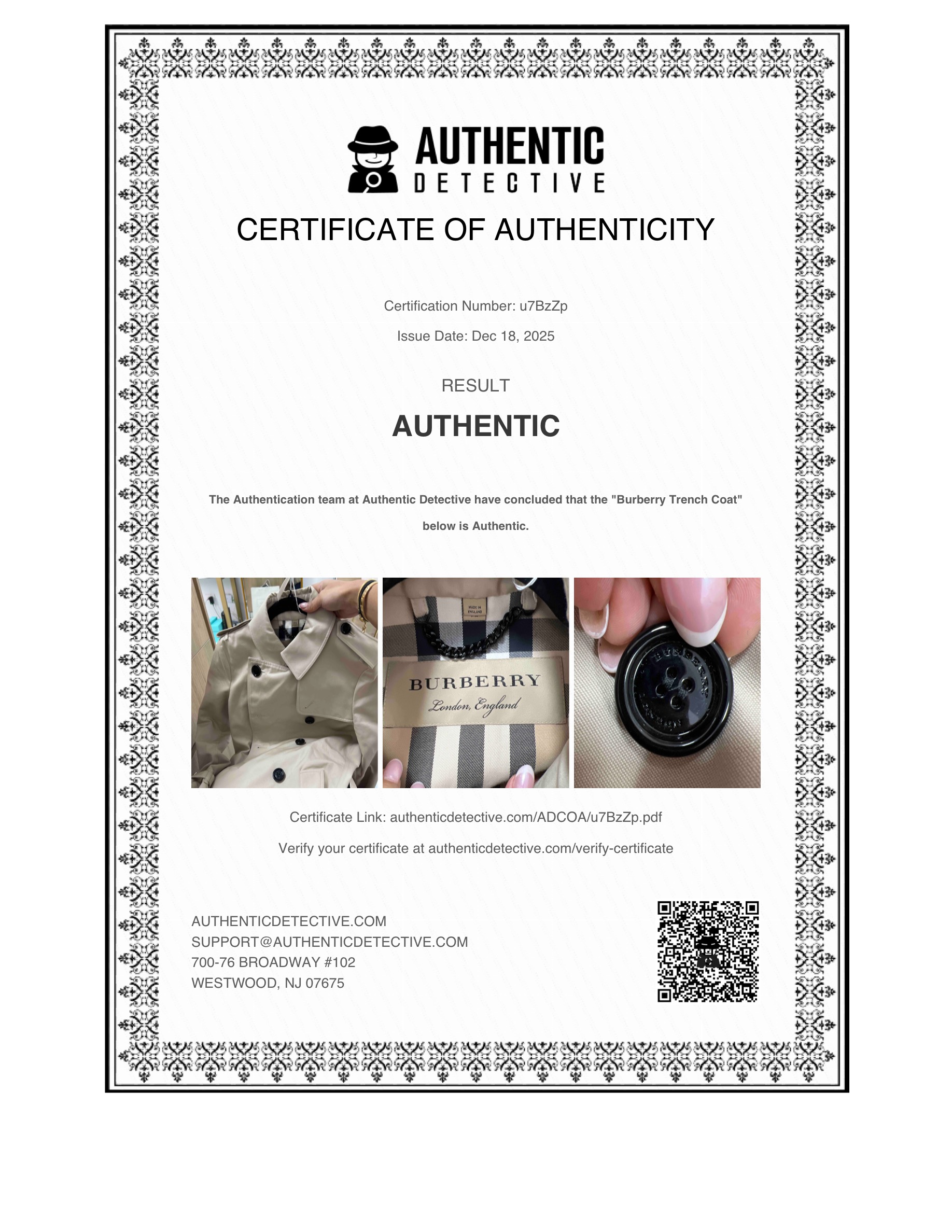 Burberry Trench Coat Talla 38 (4)