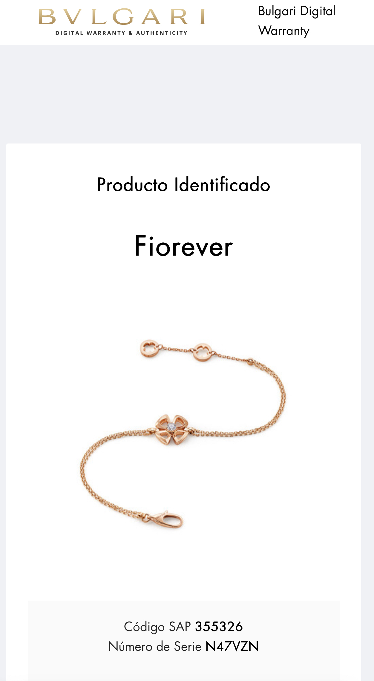 Bulgari Fiorever Oro Rosa 18kt con Diamante 