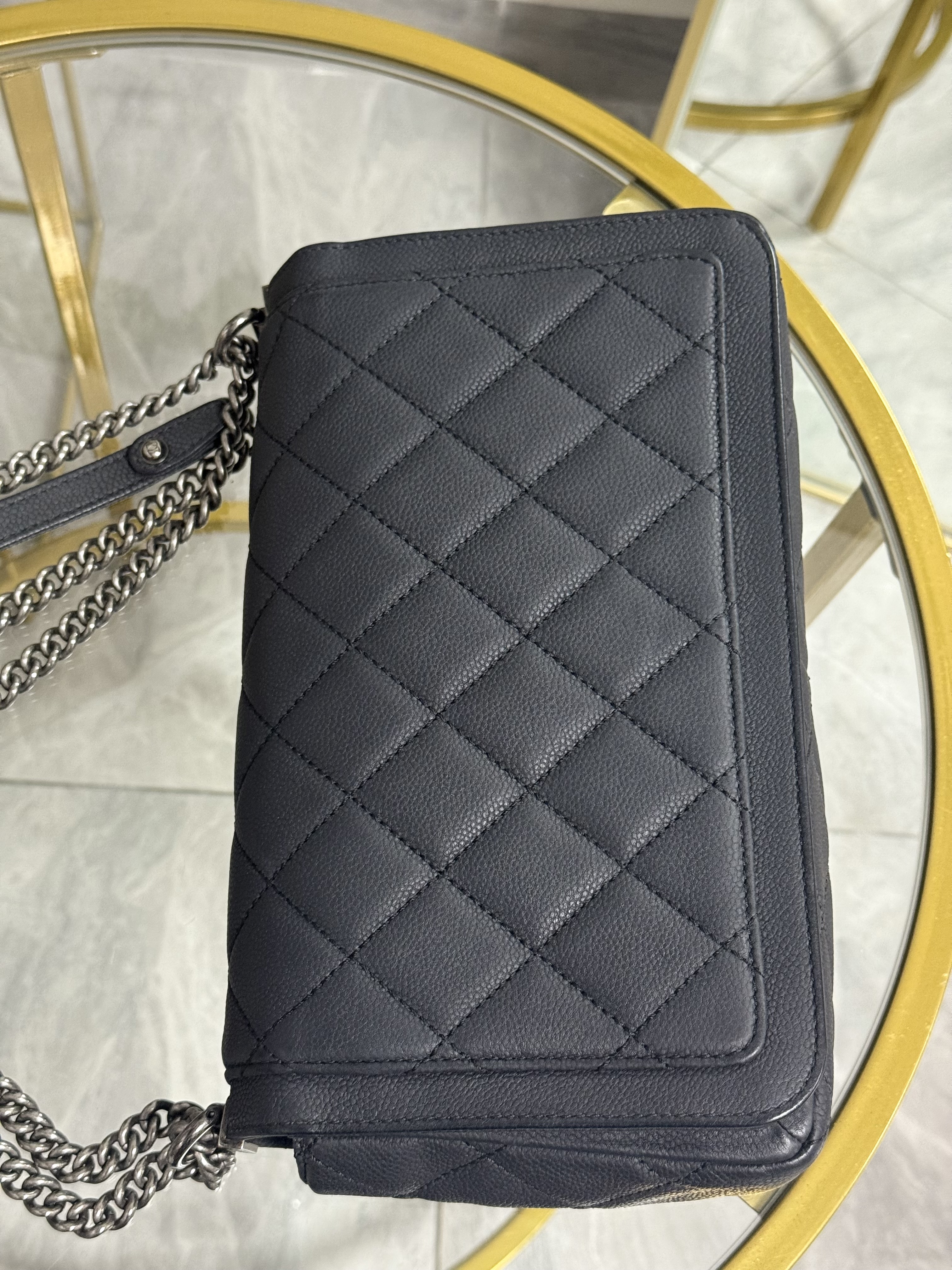 Chanel Single Flap Caviar Negro Mate
