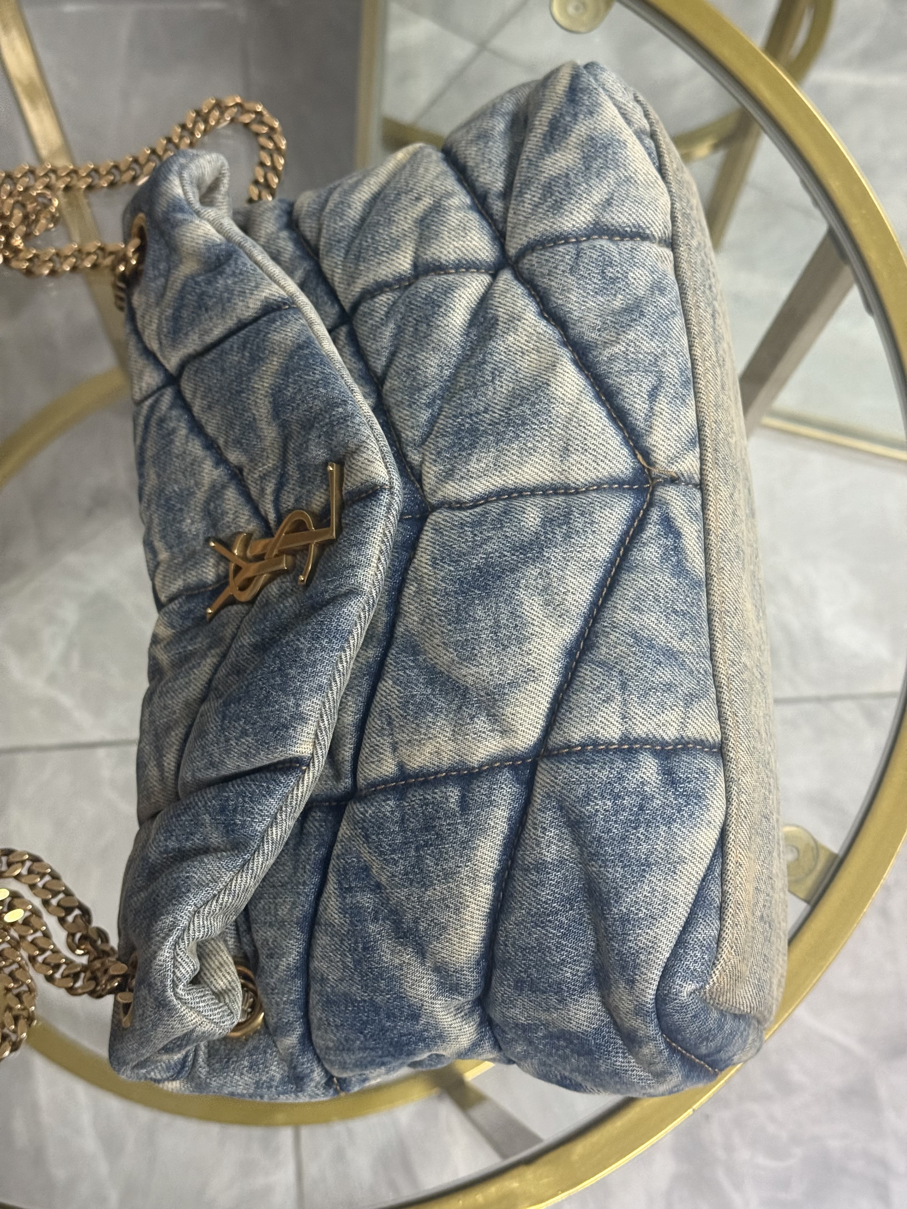 Saint Laurent Puffer Small Denim