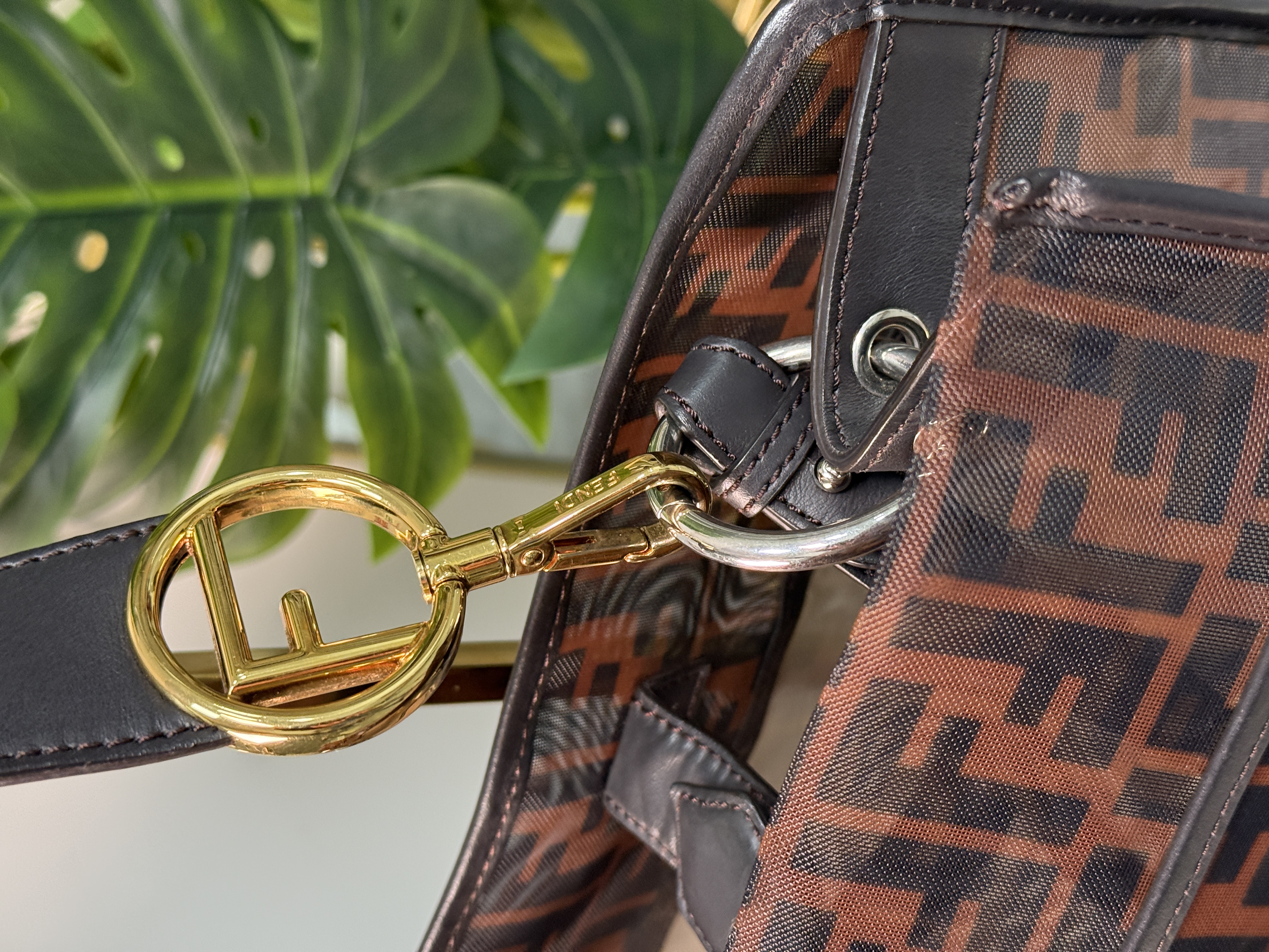 Fendi Shopper Tote – FF Monogram Mesh 