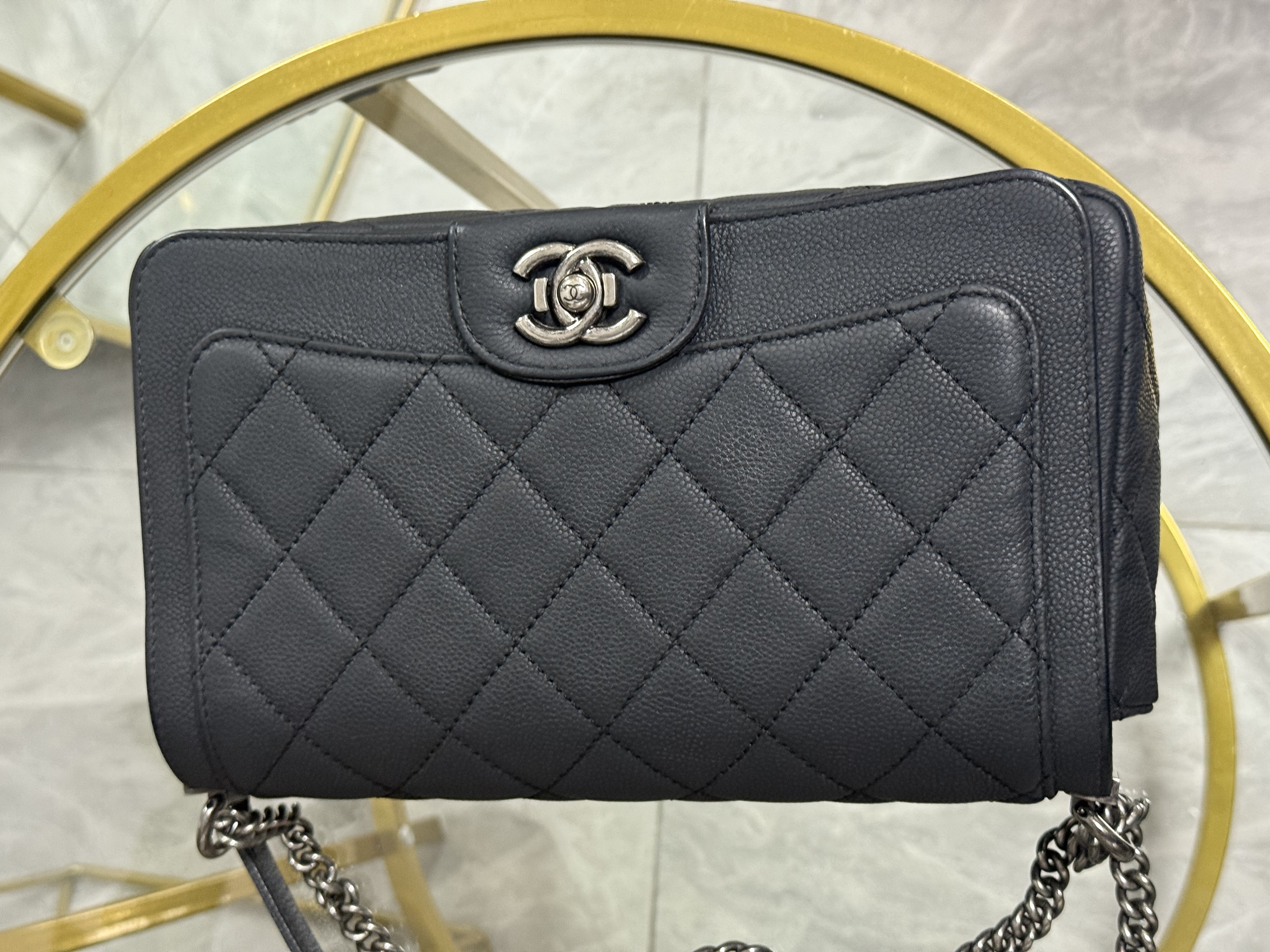 Chanel Single Flap Caviar Negro Mate