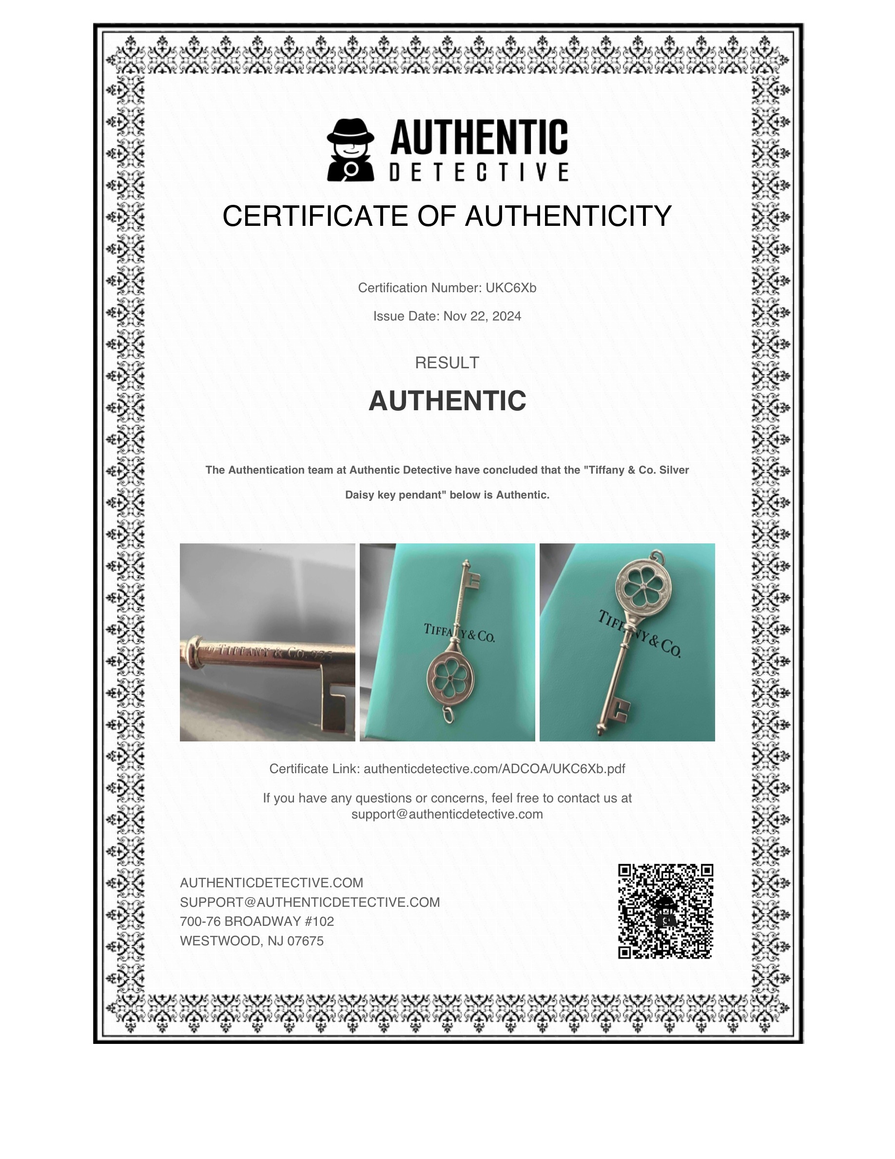 TIFFANY & CO DIJE LA PLATA CON UN DIAMANTE