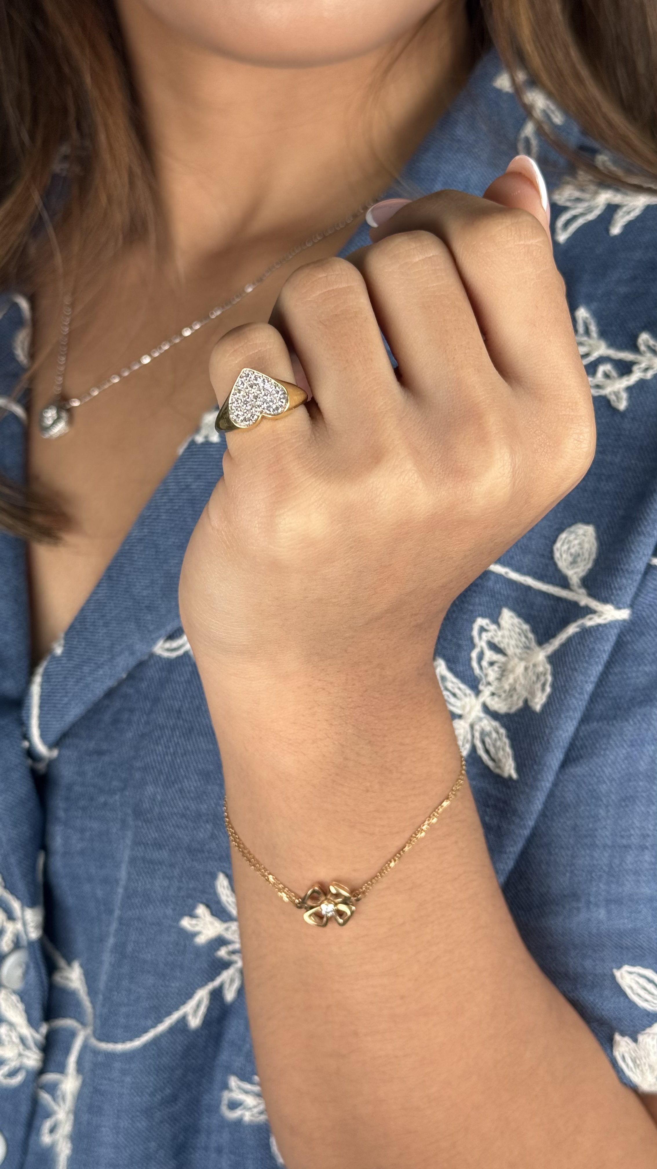 Anillo Oro Amarillo 18kt con Diamantes Talla 4