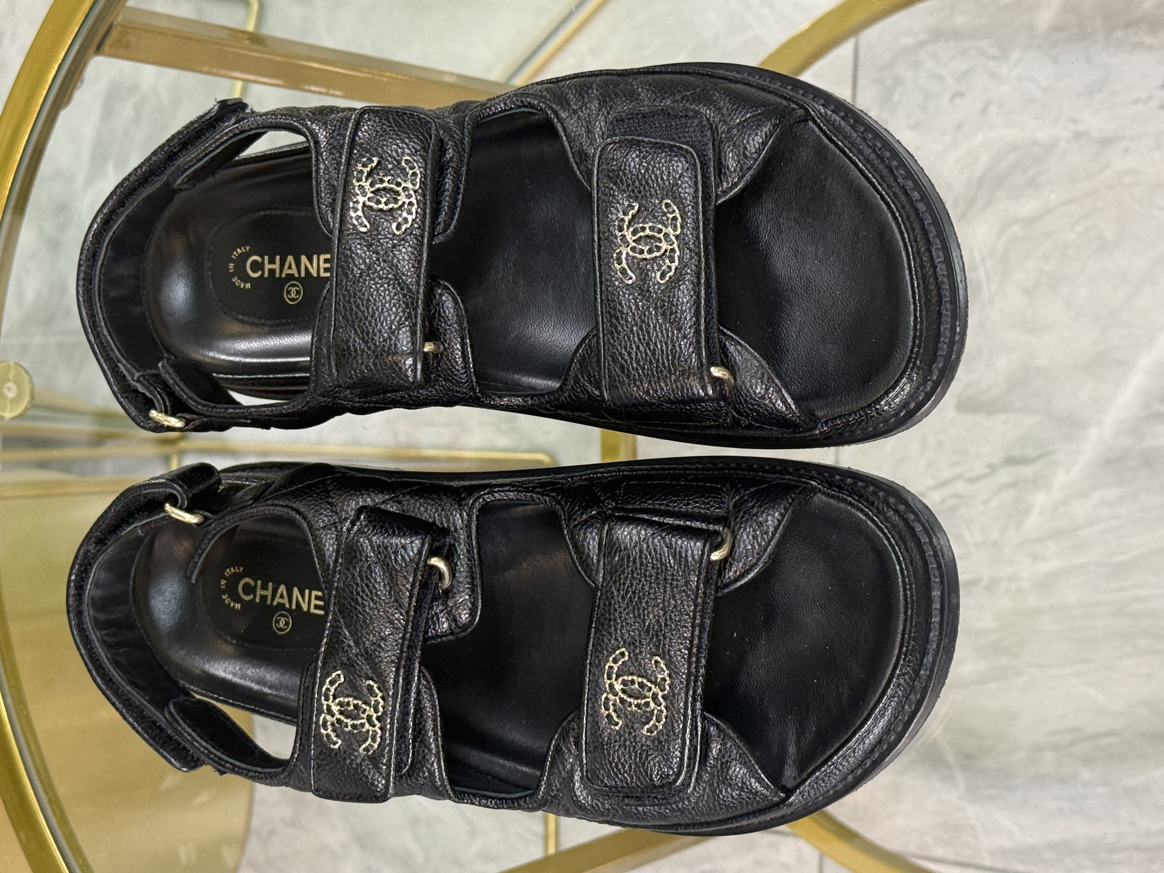 Chanel Dad Sandals Talla 38 Un solo Uso