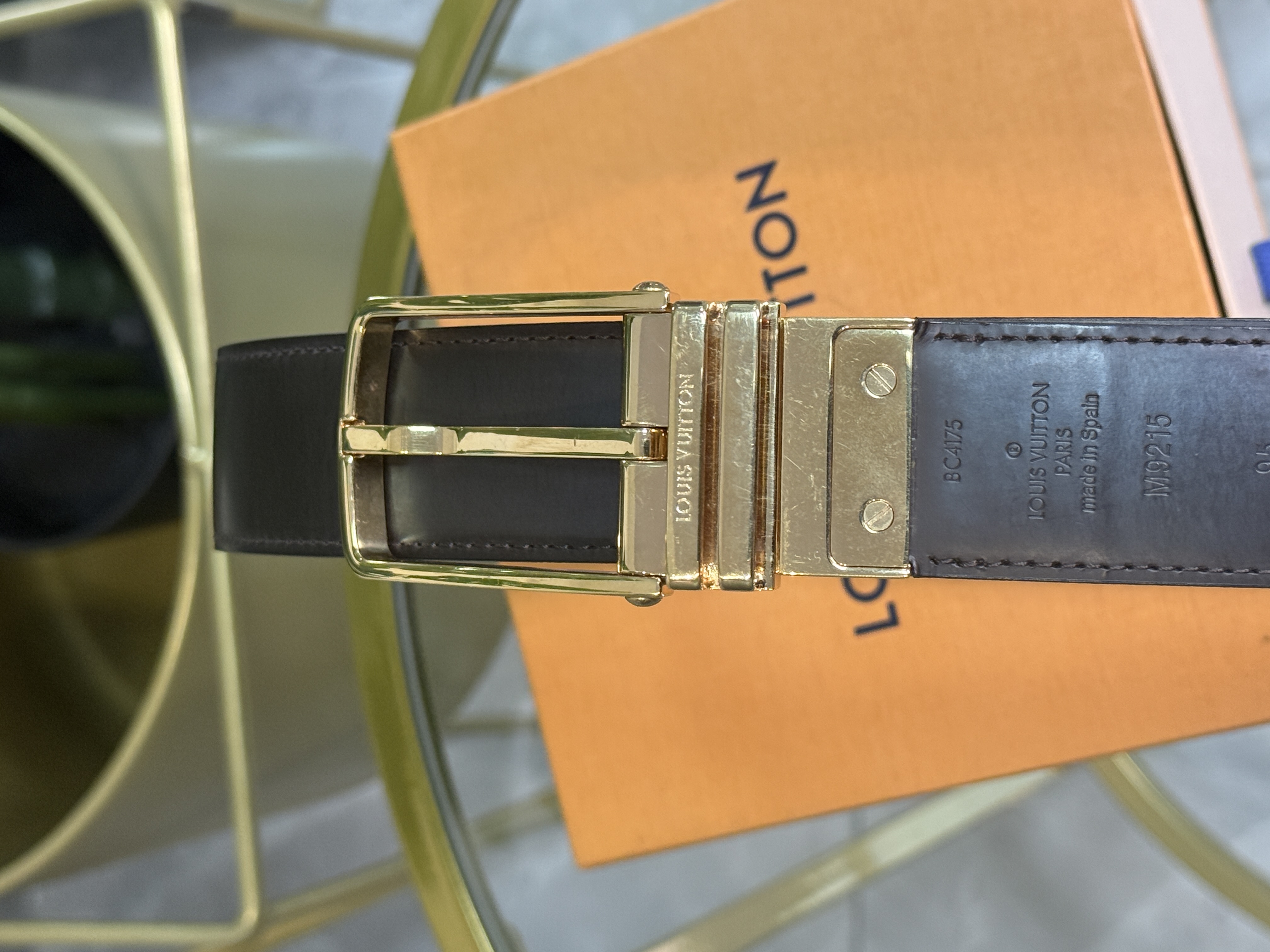 Louis Vuitton Cinturón Reversible Talla 95 (38) 