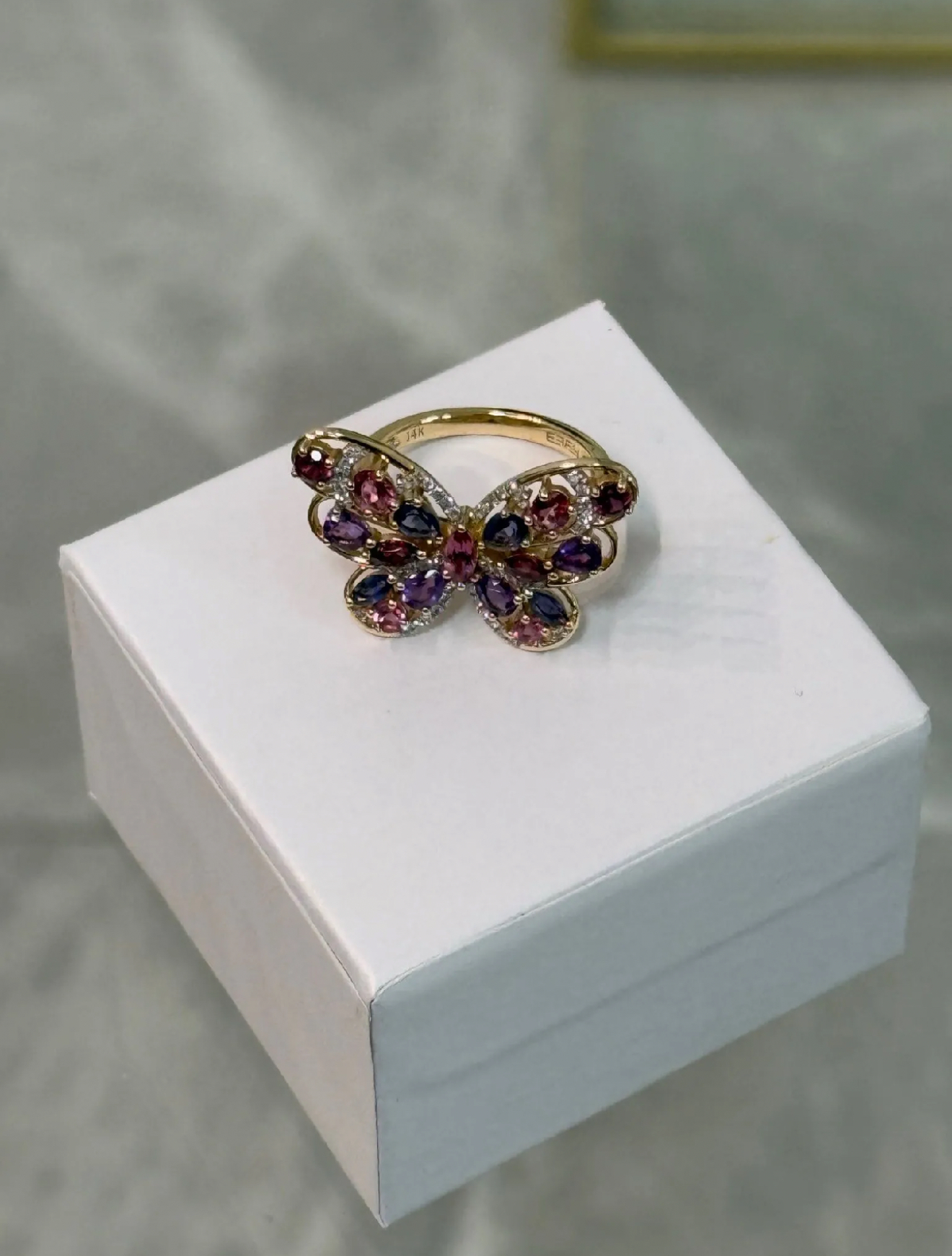 Effy Anillo Oro 14k Piedras de Colores