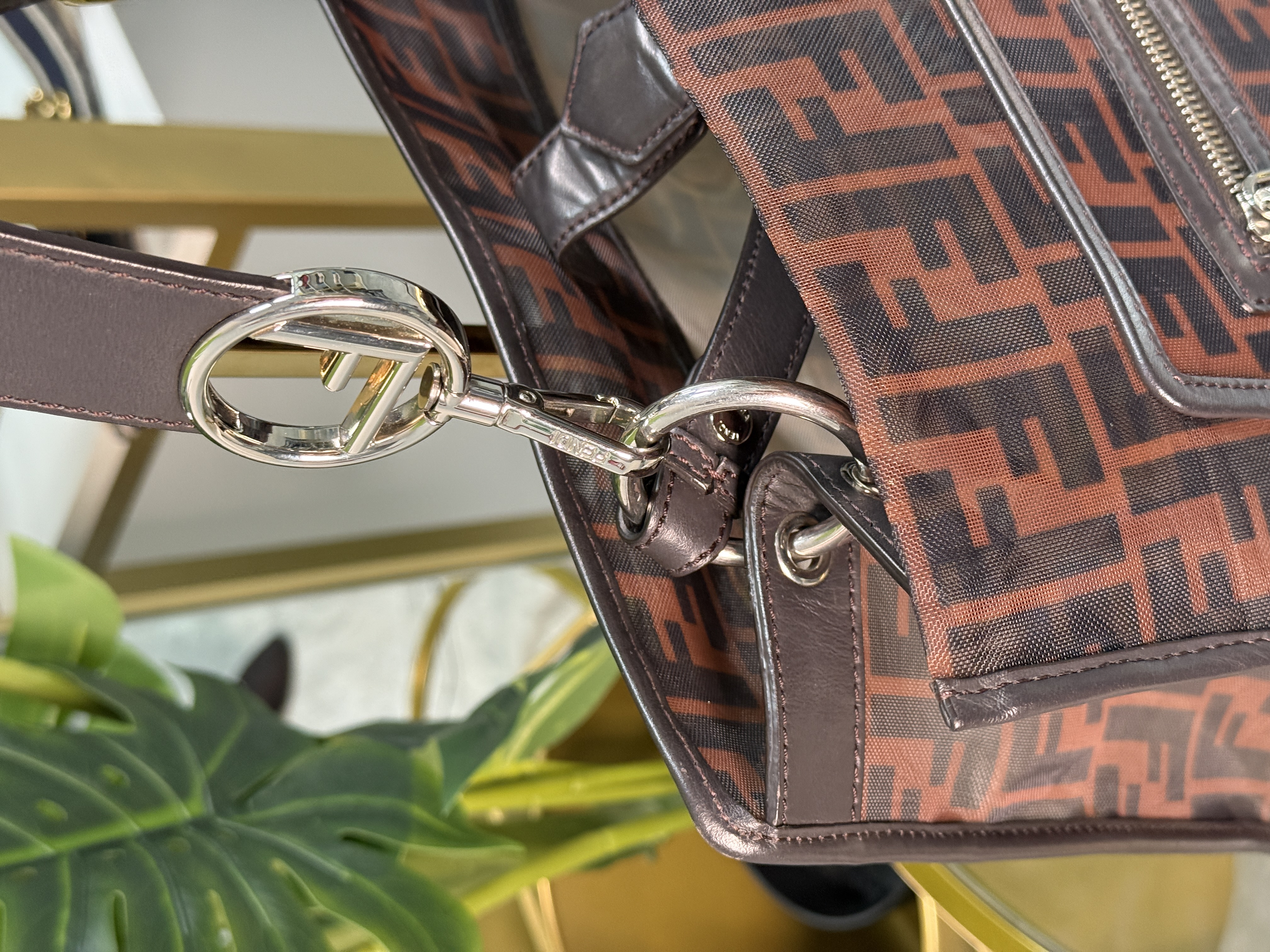 Fendi Shopper Tote – FF Monogram Mesh 
