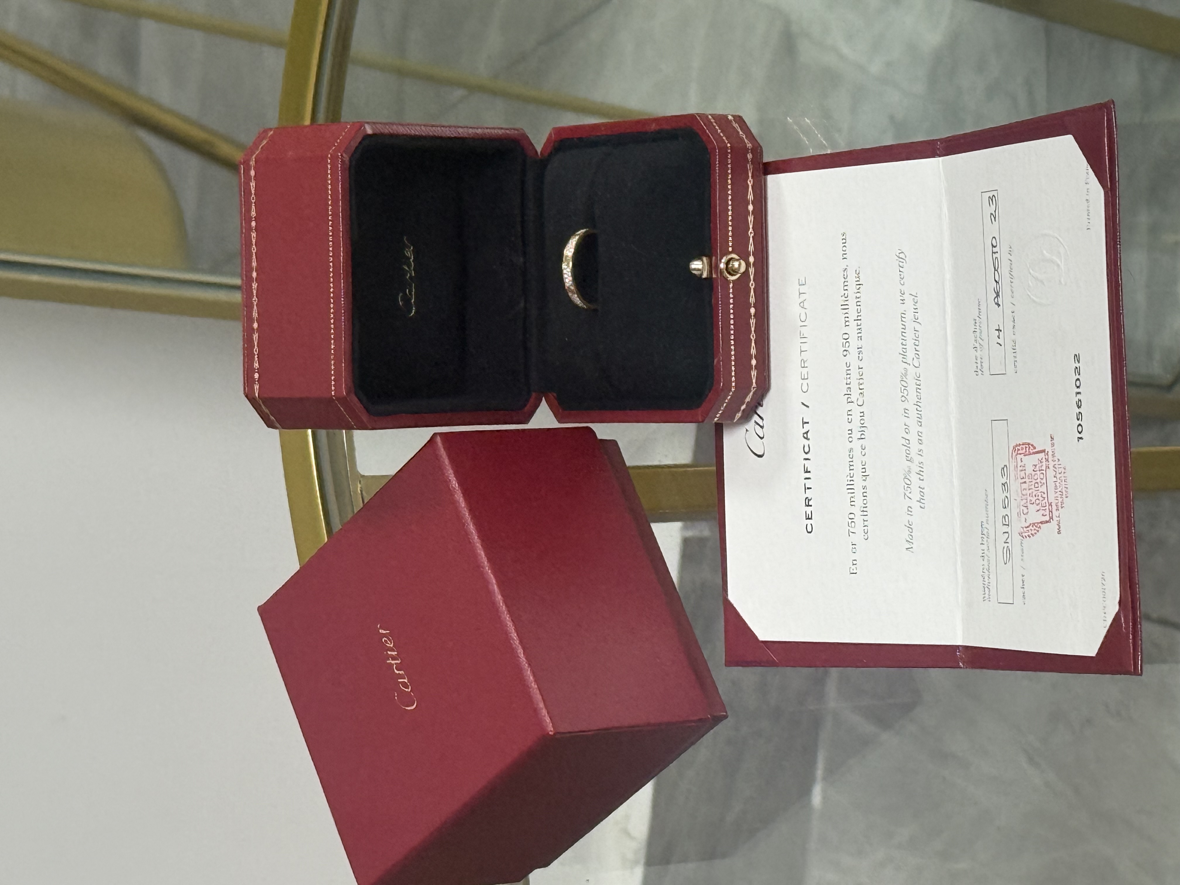 Cartier Love Anillo Oro 18kt con Diamantes Talla 55 (7.25)