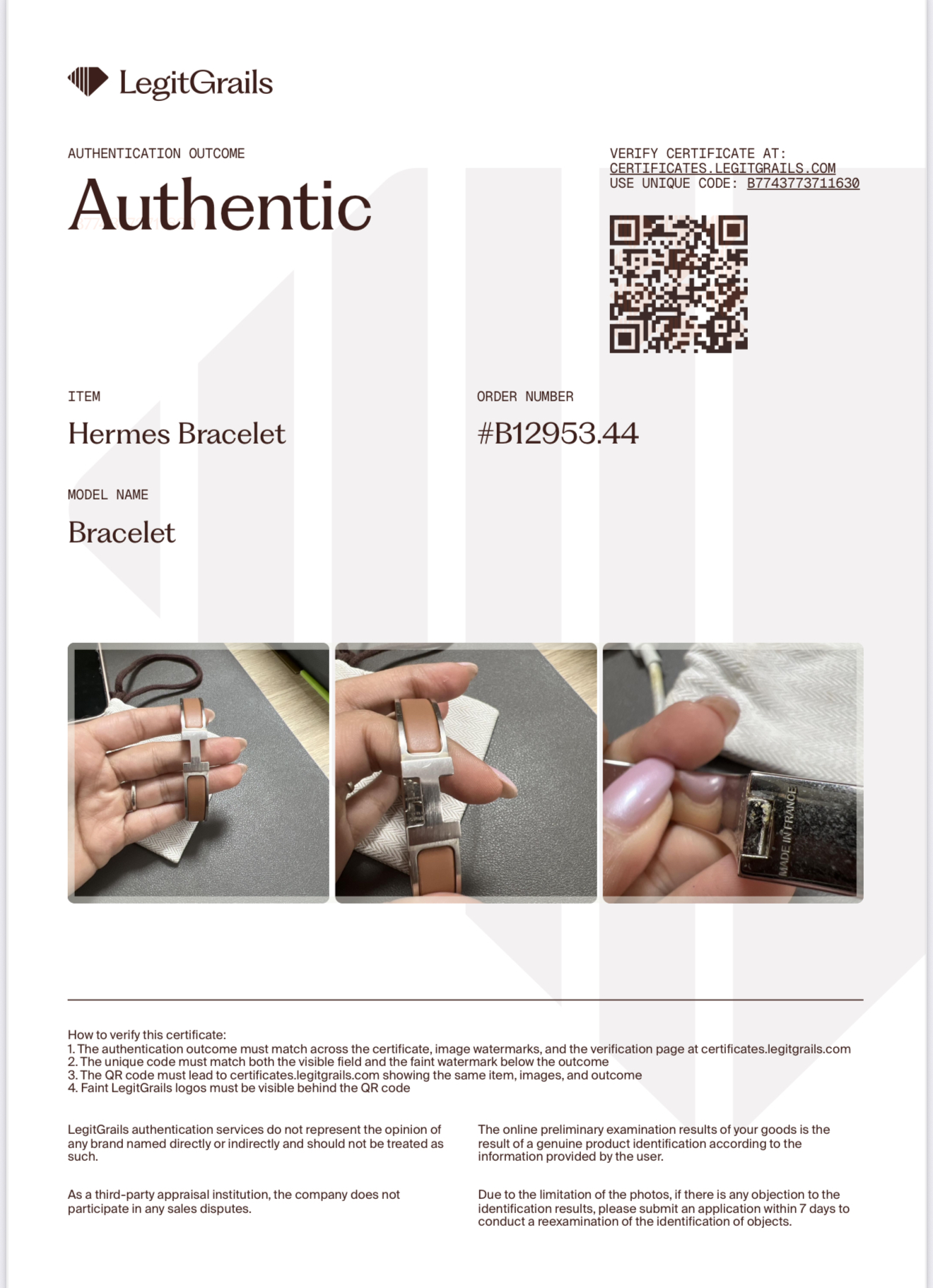 Hermes Click Clack Unisex 