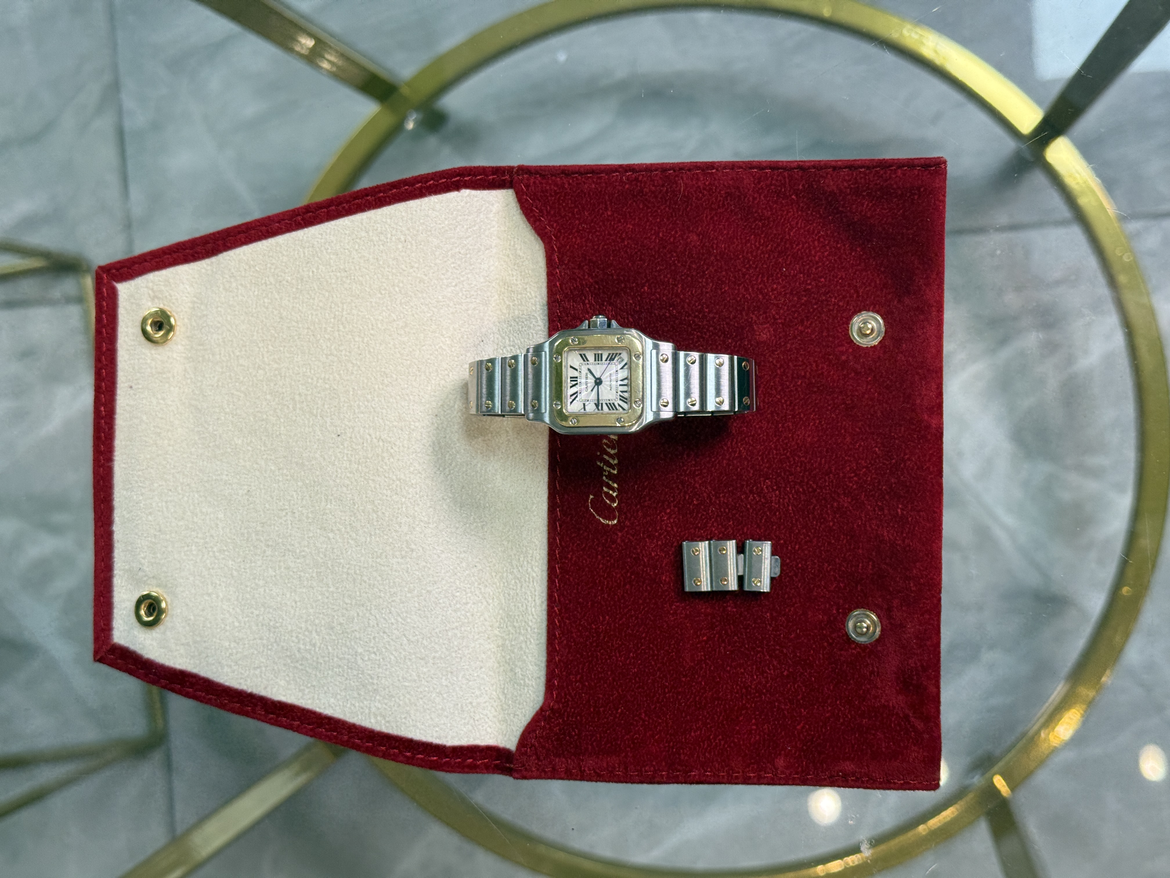 Cartier Santos Galbee de Acero y Oro 