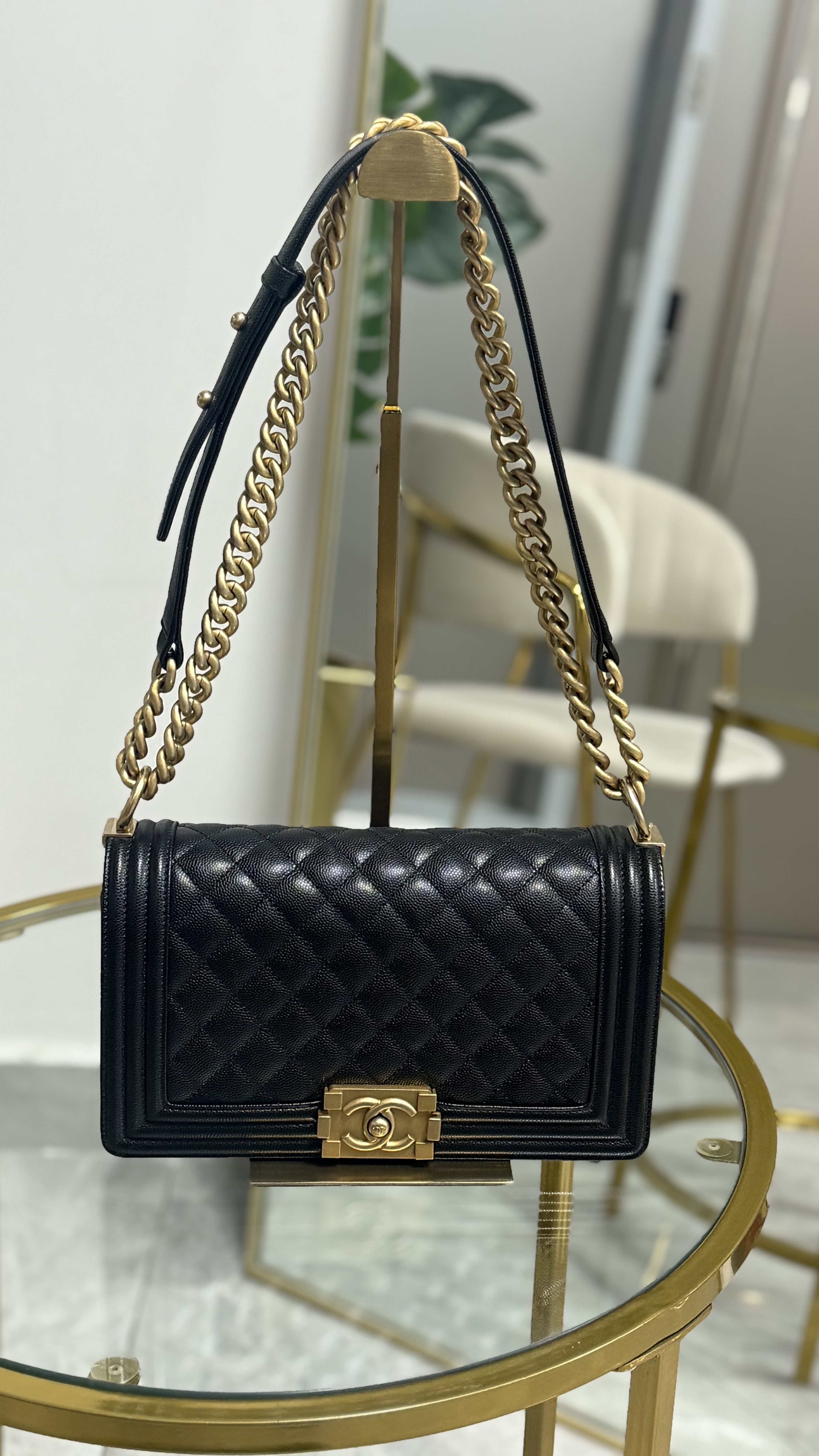 Chanel Boy Medium Black Caviar