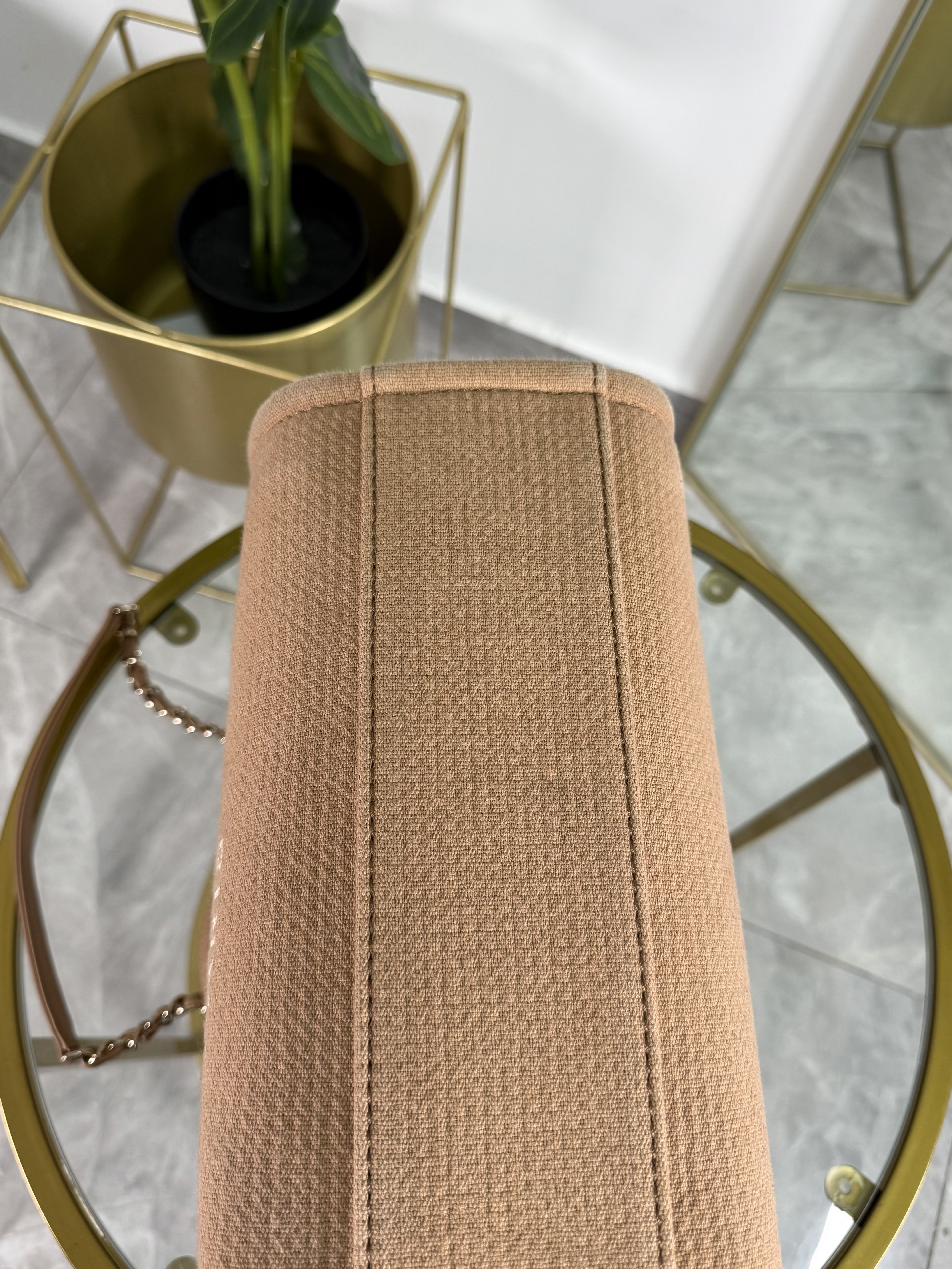 Chanel Deauville Small Camel