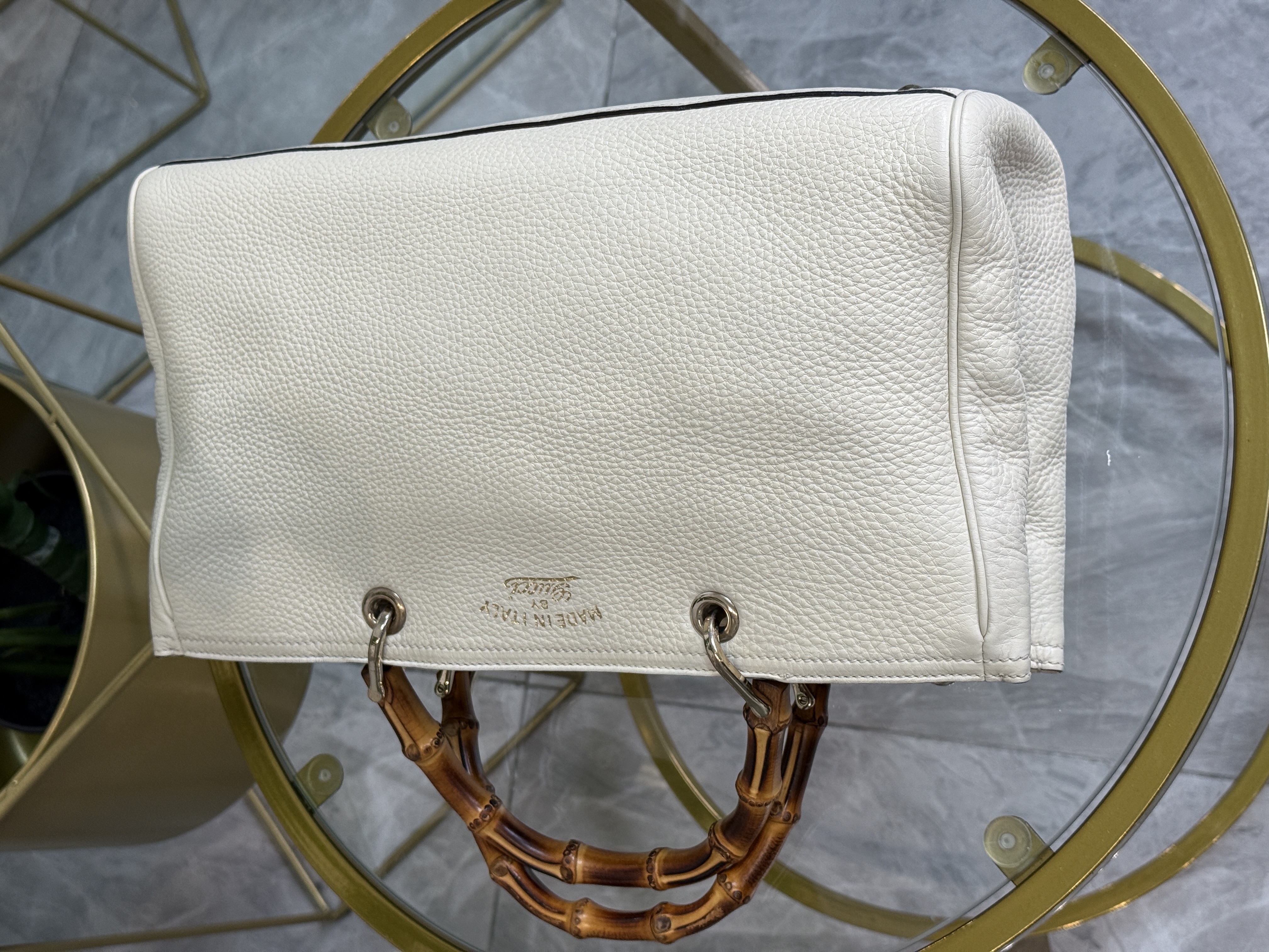 Gucci Bamboo Crossbody/Tote Ivory 
