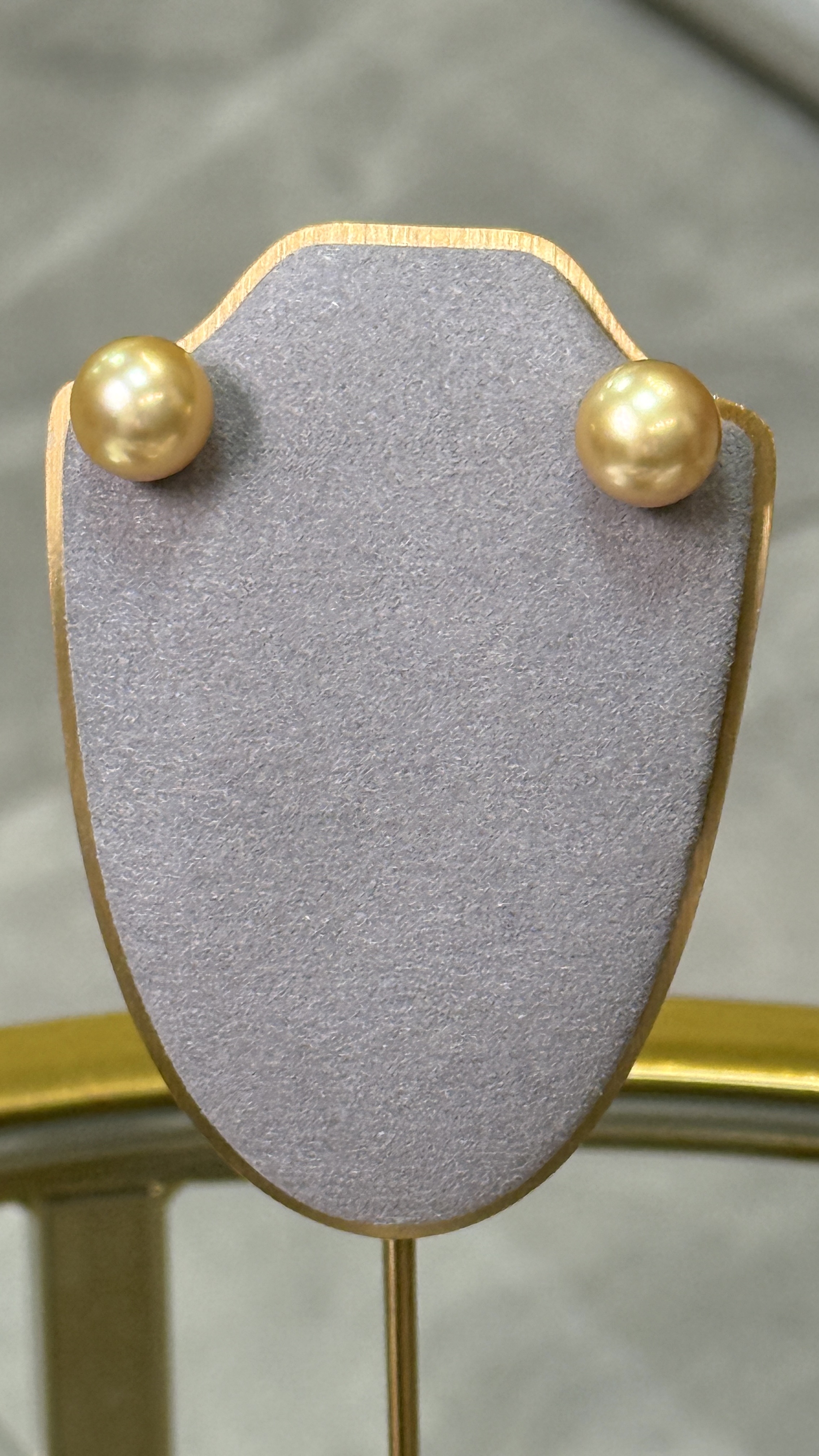 Aretes Perlas South Sea Oro 18k