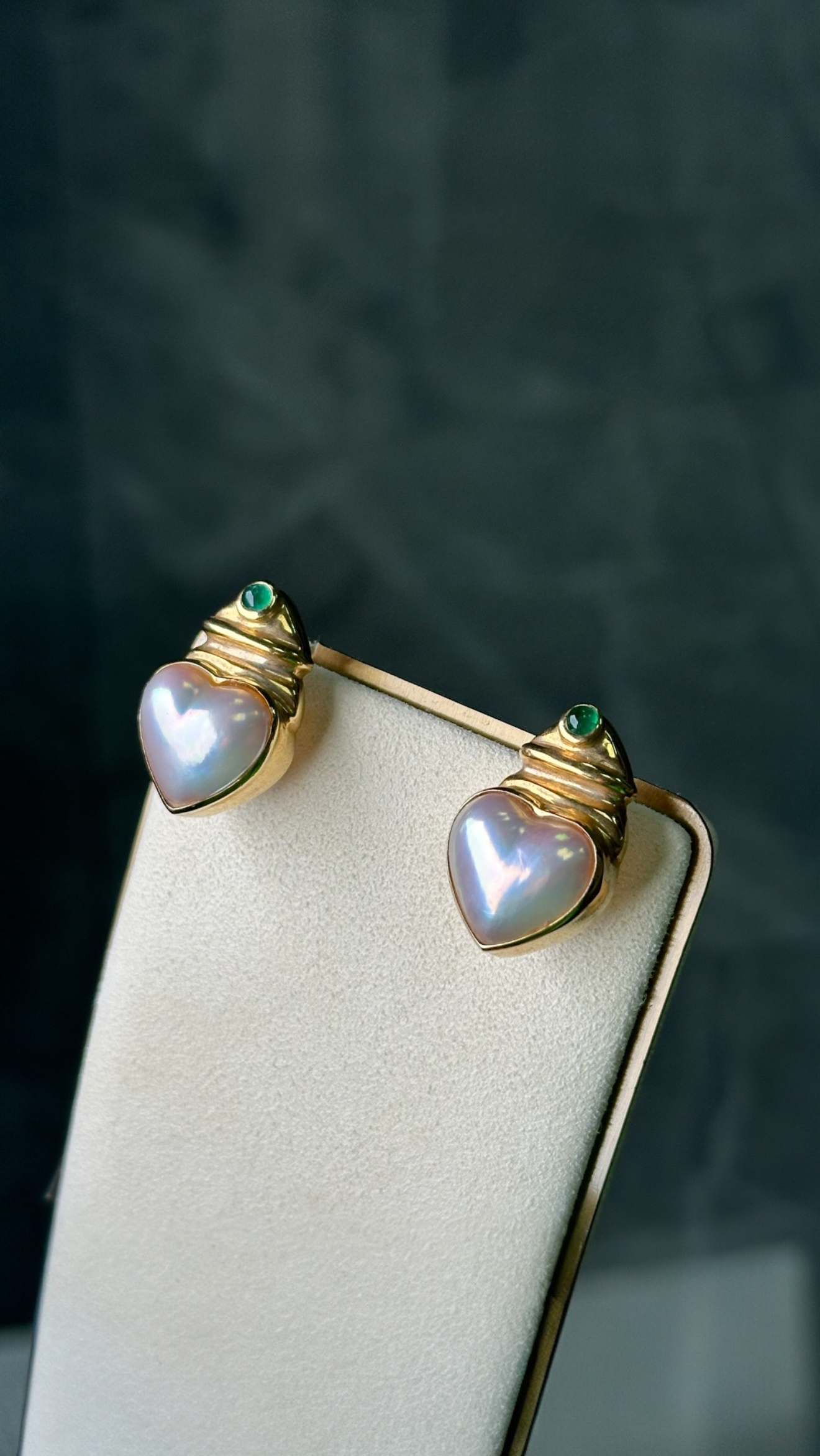 Aretes Oro 18kt Esmeraldas con Perlas cultivadas 