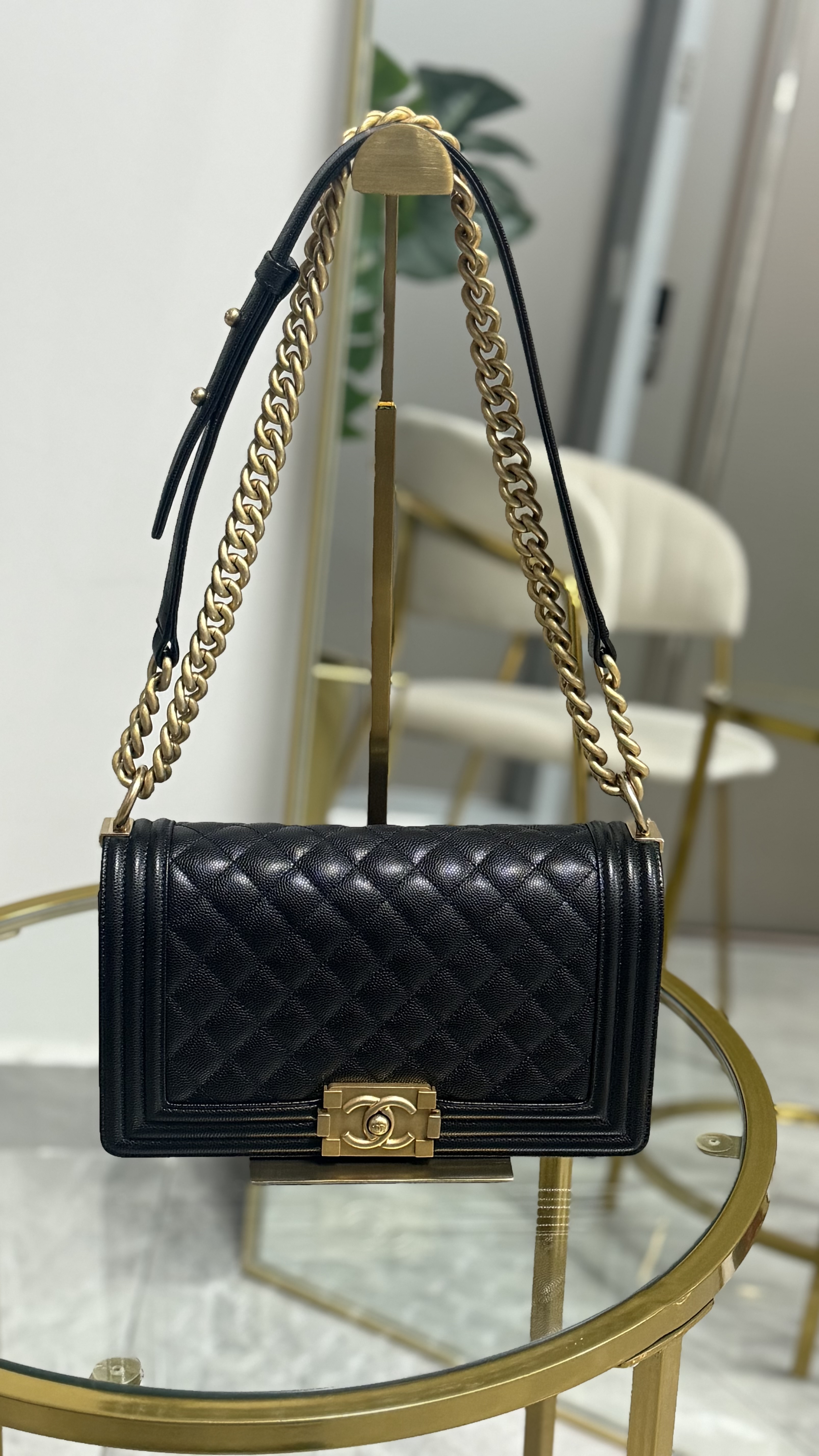 Chanel Boy Medium Black Caviar