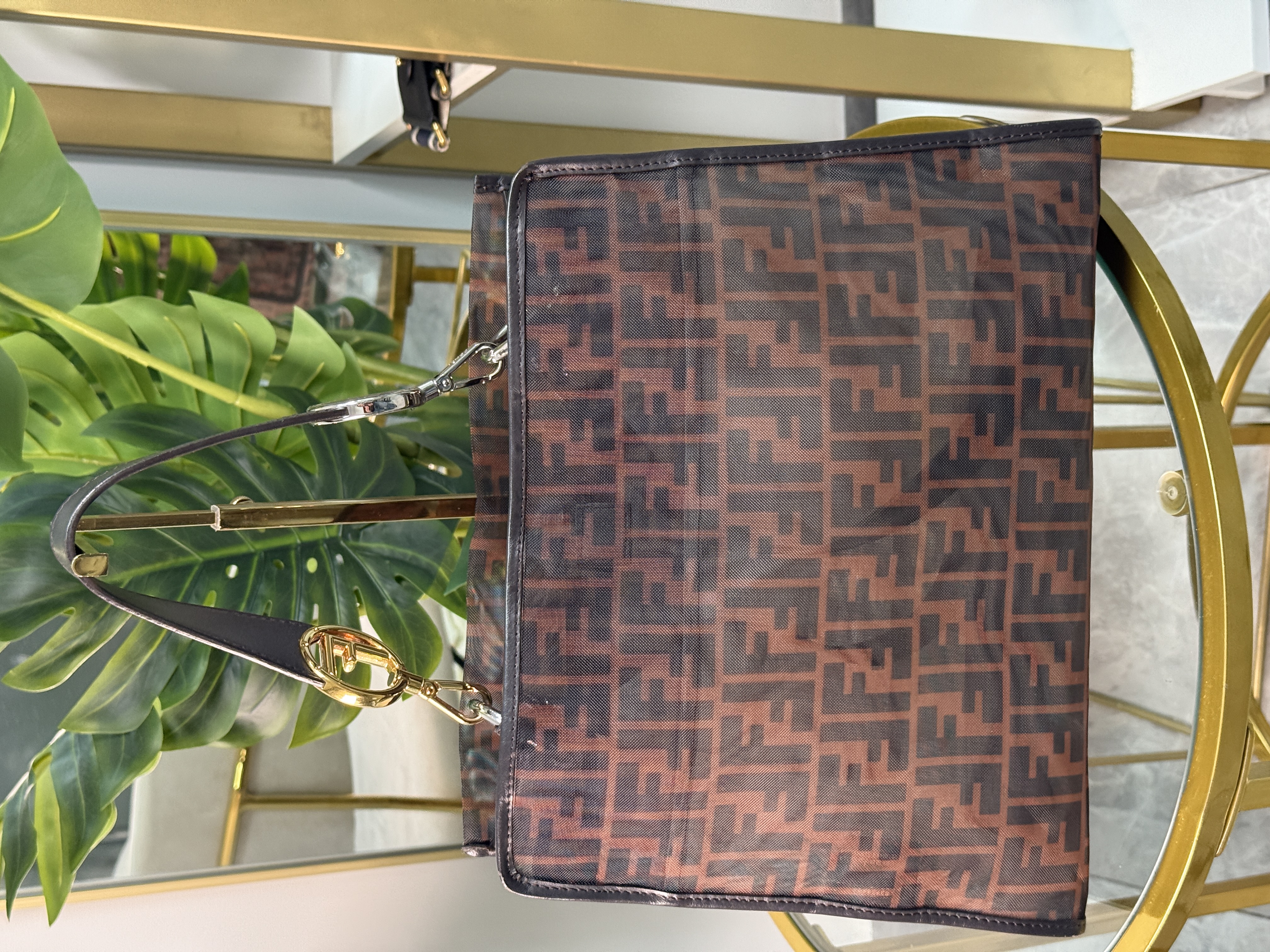 Fendi Shopper Tote – FF Monogram Mesh 