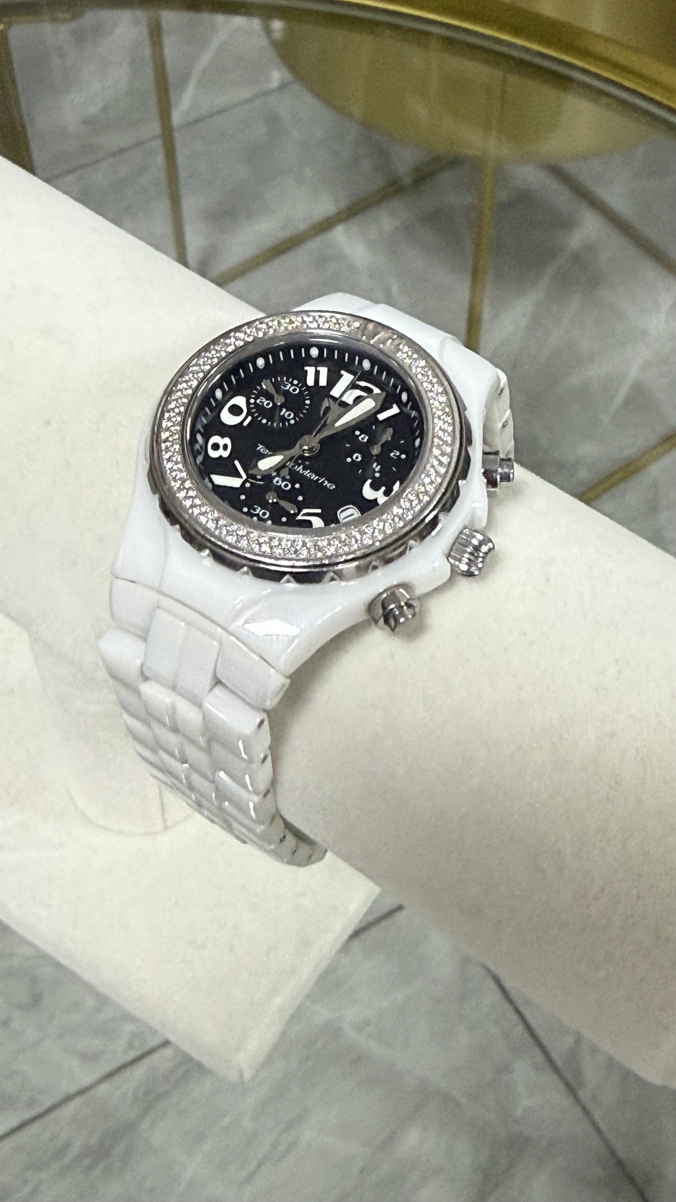 Technomarine Reloj de Ceramica, Acero y Diamantes 