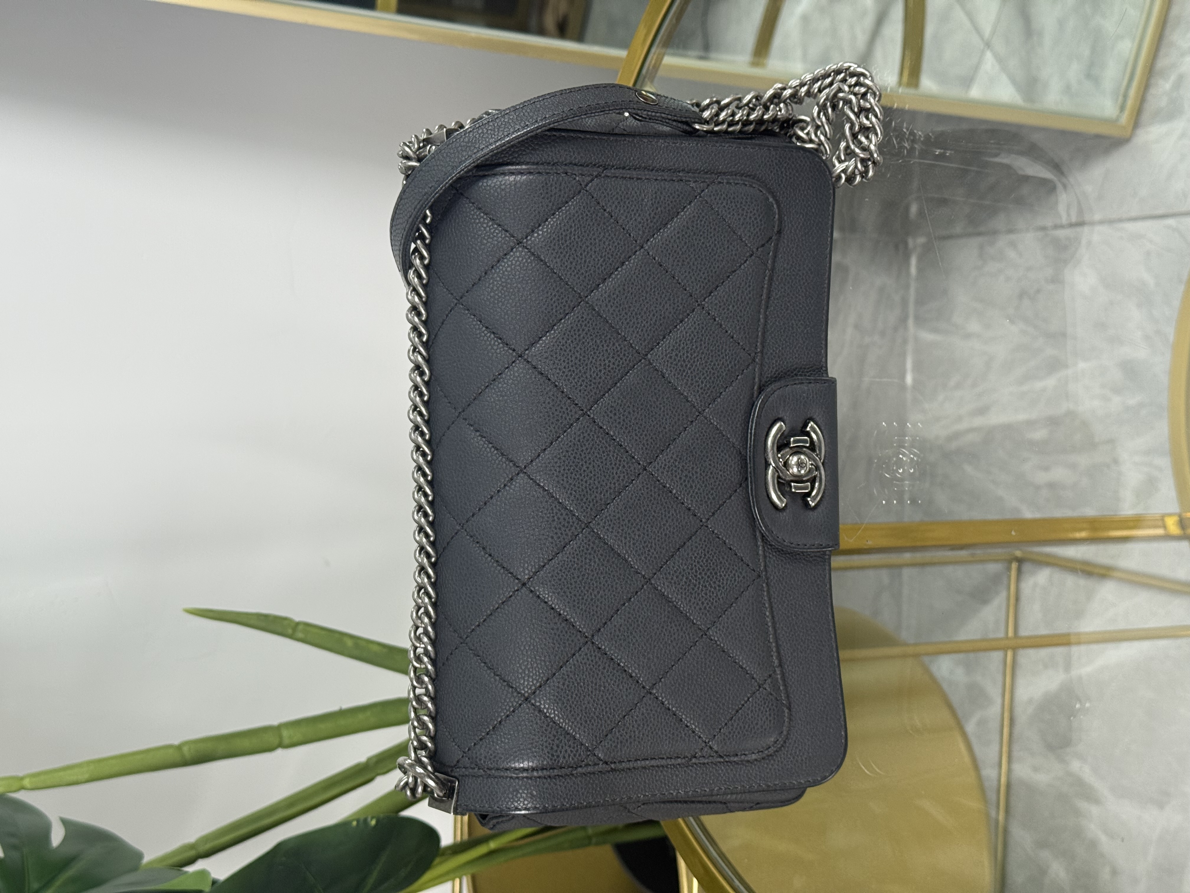 Chanel Single Flap Caviar Negro Mate