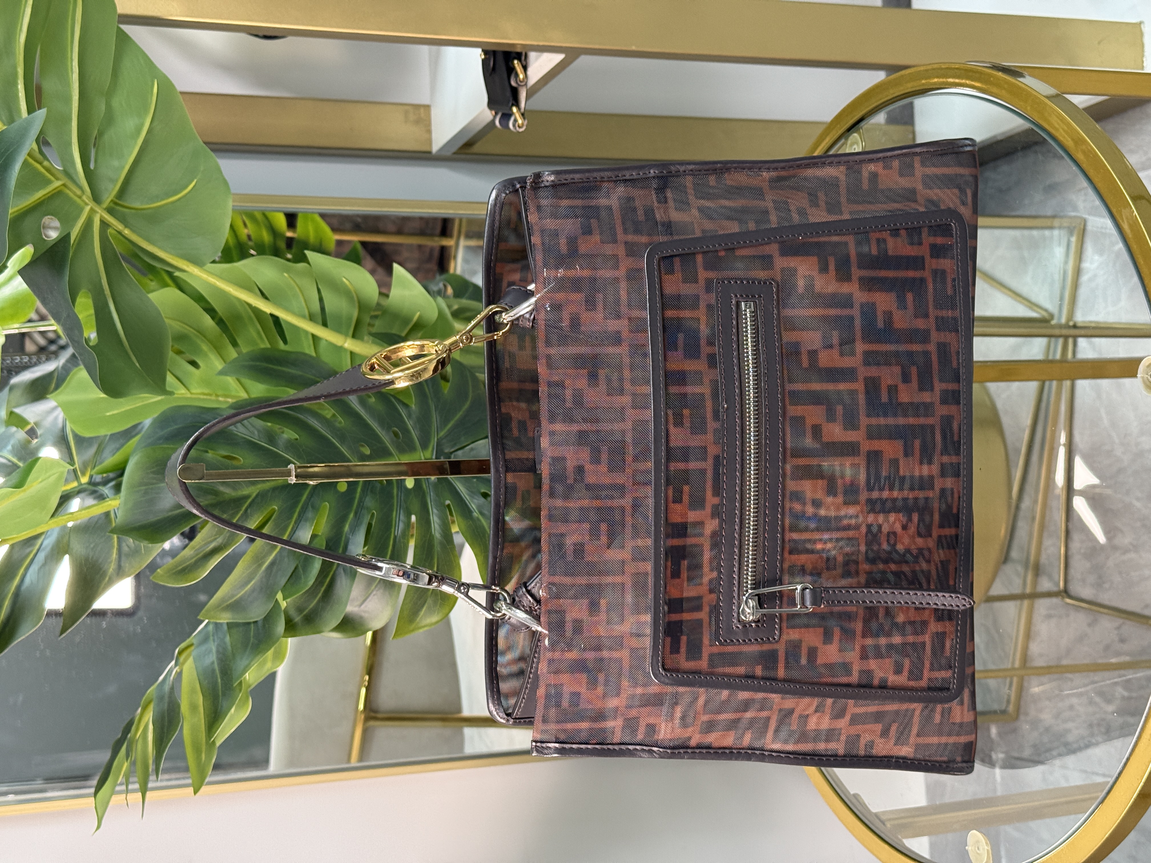 Fendi Shopper Tote – FF Monogram Mesh 