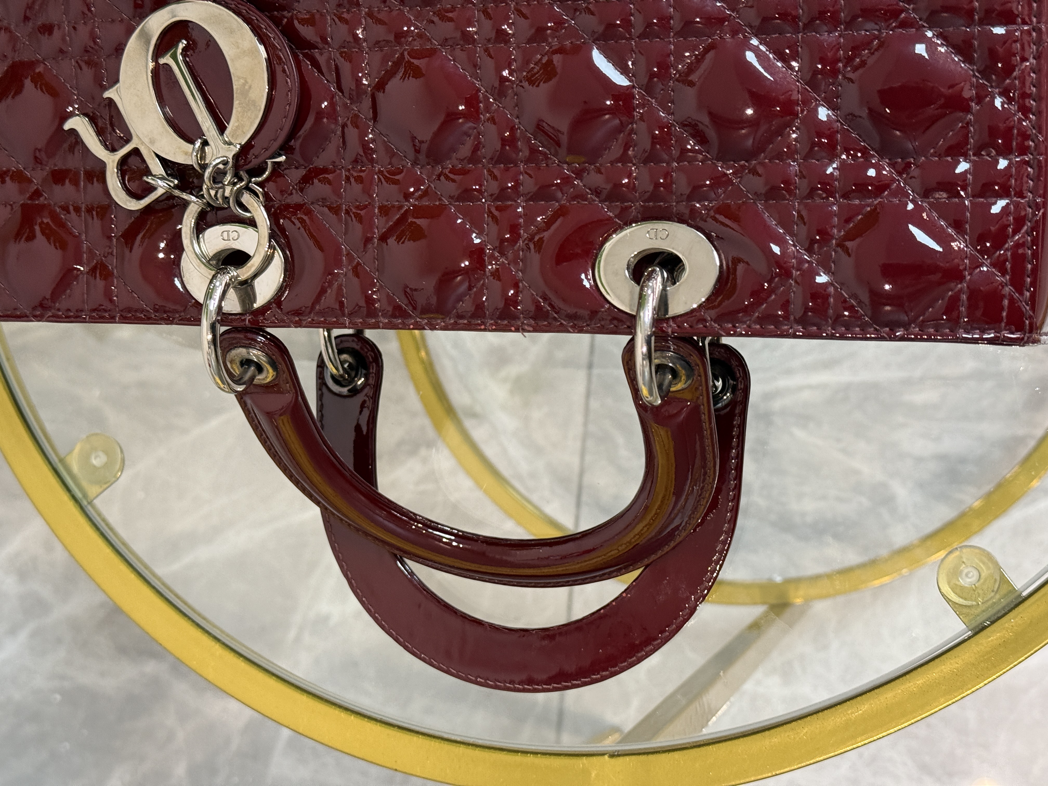 Lady Dior Large Patent Leather 