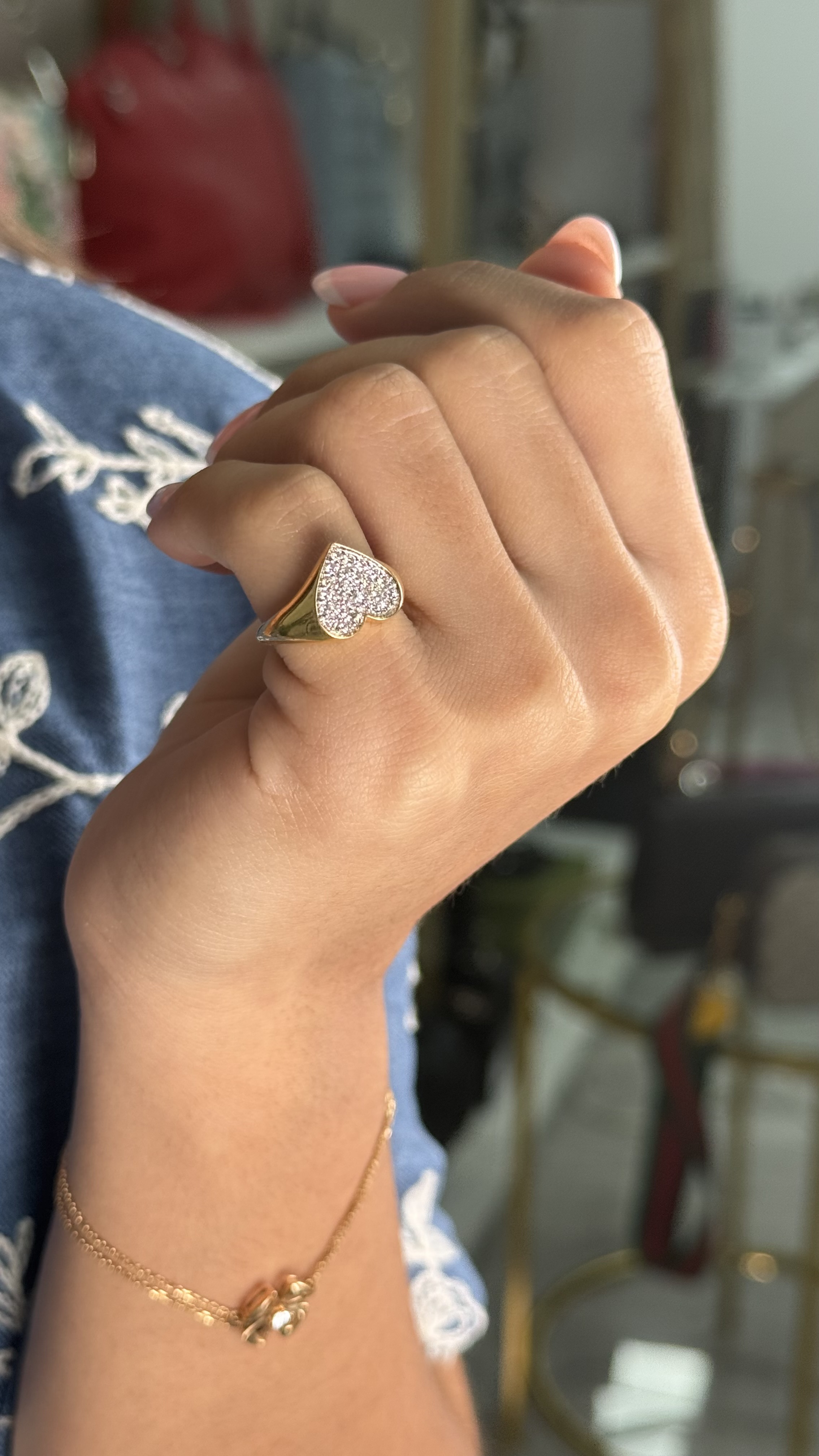 Anillo Oro Amarillo 18kt con Diamantes Talla 4