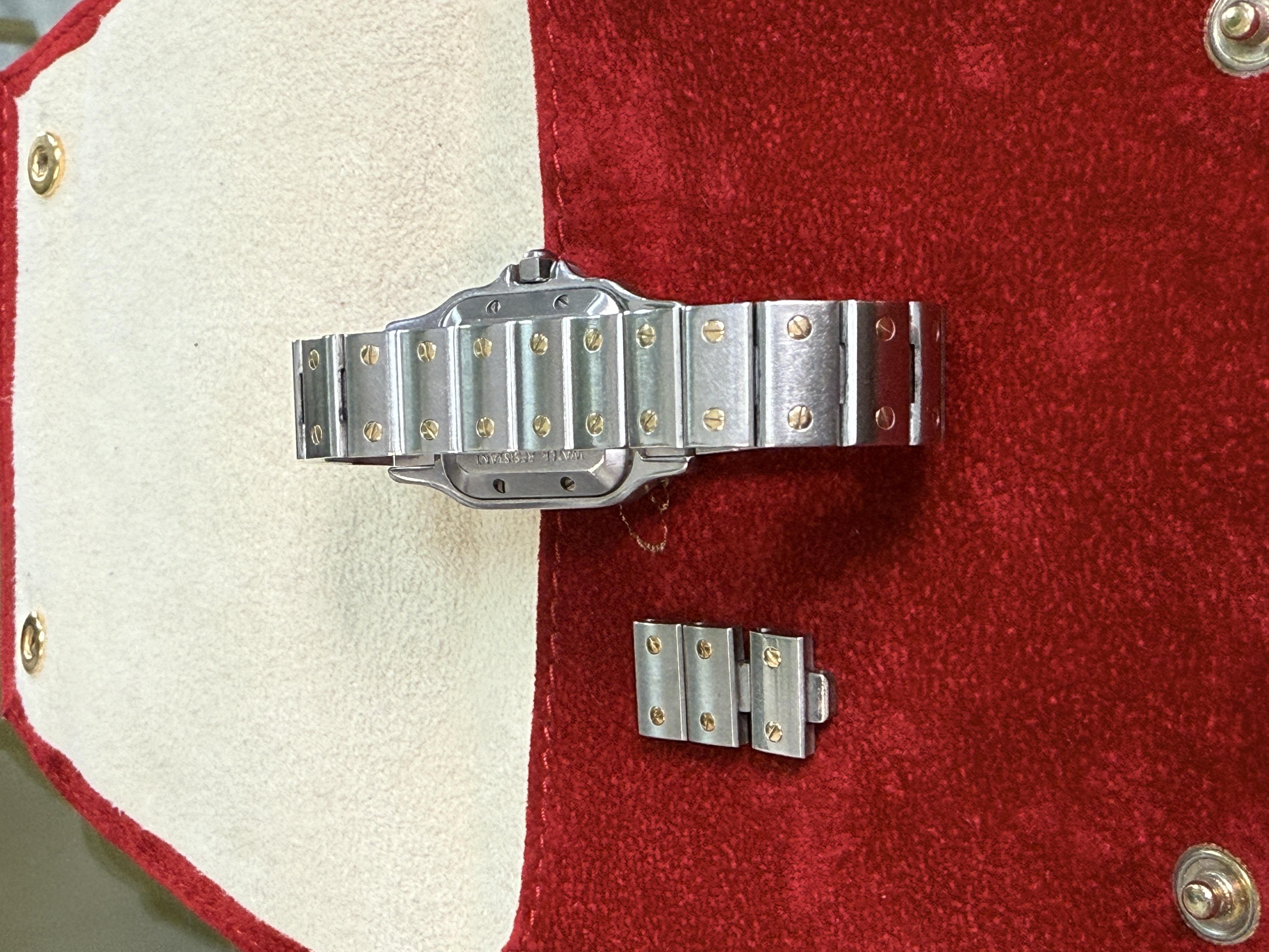 Cartier Santos Galbee de Acero y Oro 