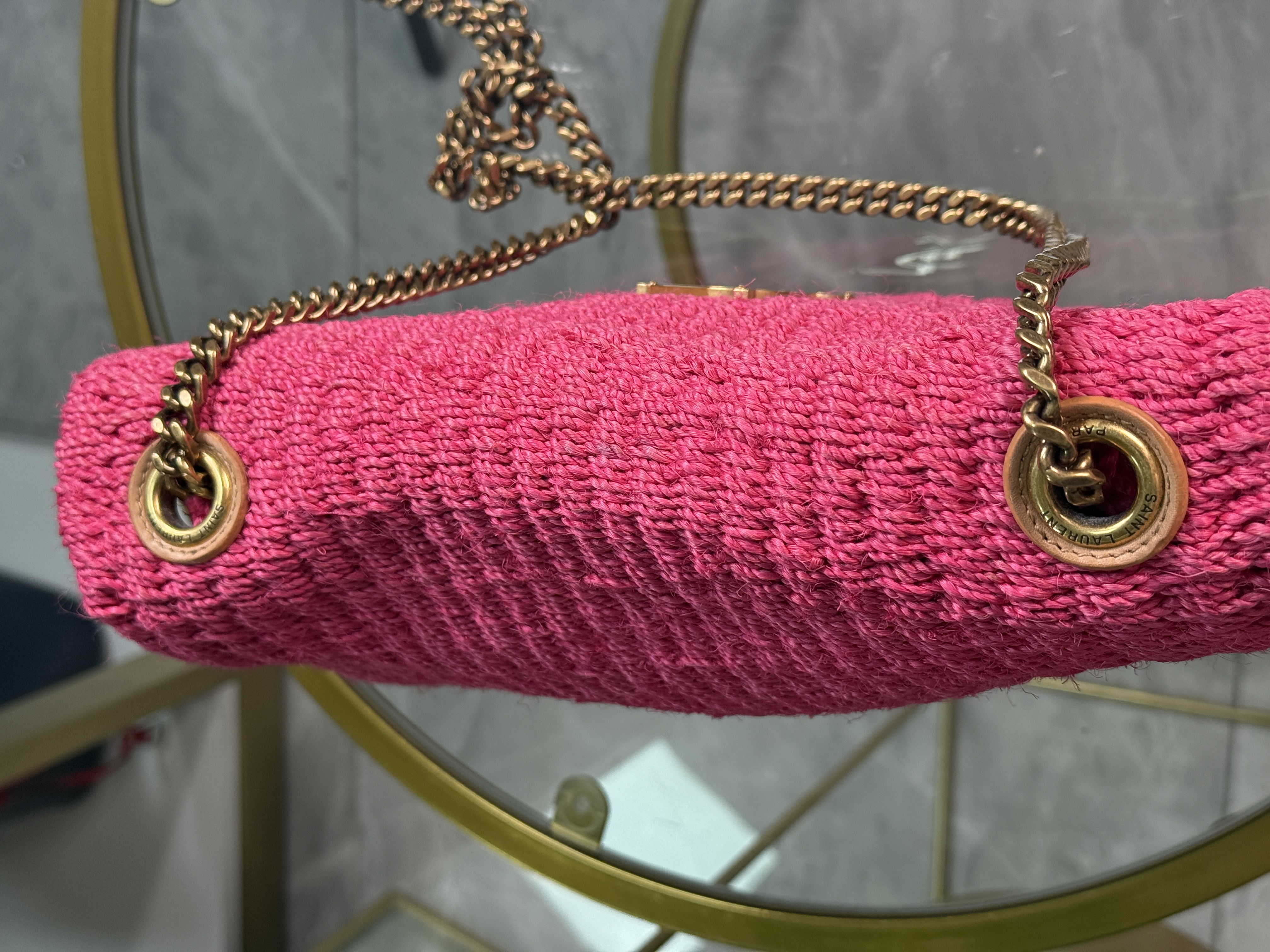 Saint Laurent Kate Rafia