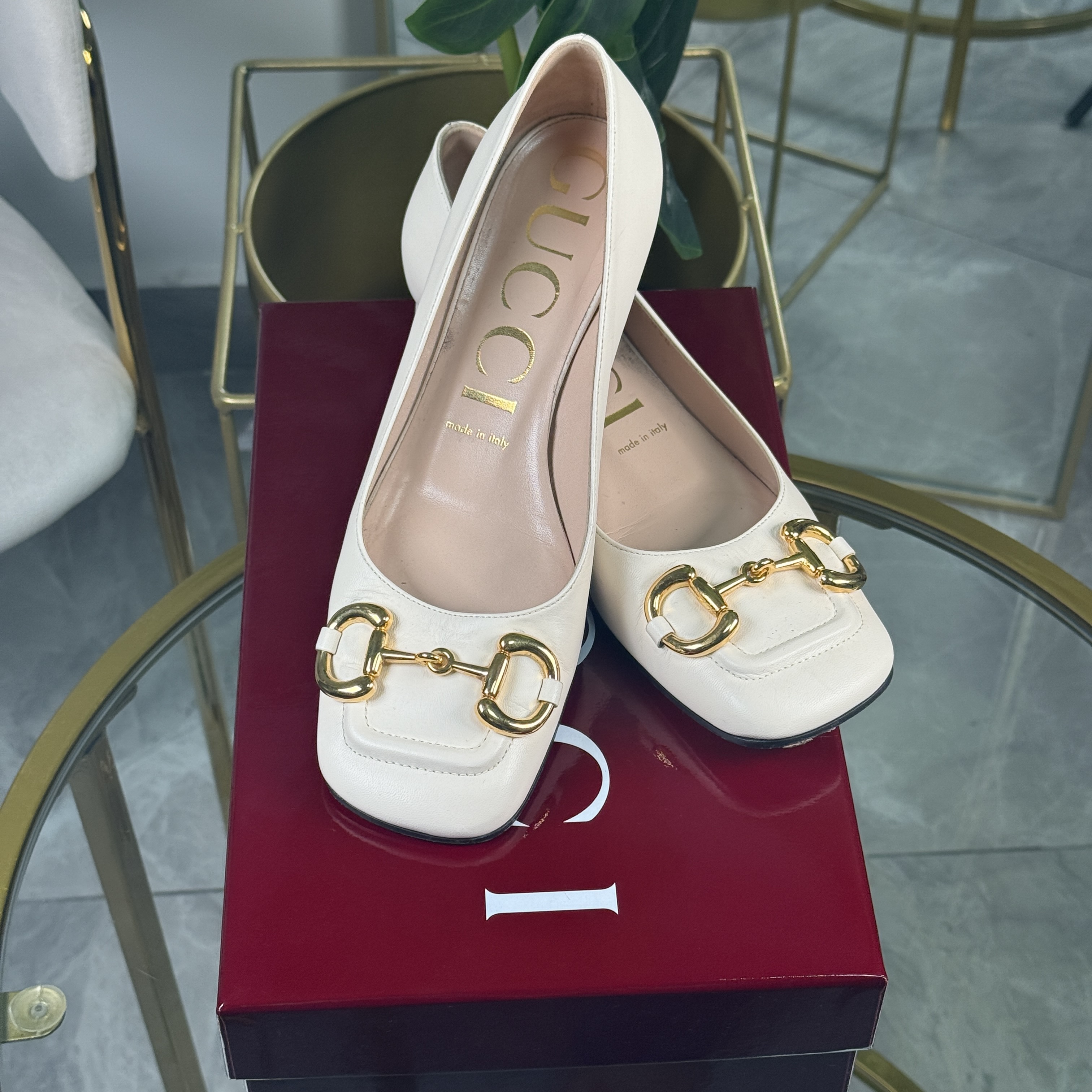 Gucci HORSEBIT Talla 8 Crema