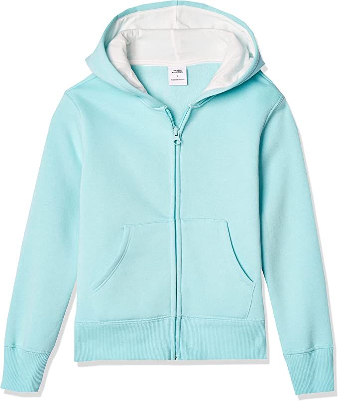 Essentials Girls and Toddlers' Fleece Zip-Up Hoodie Sweatshirt