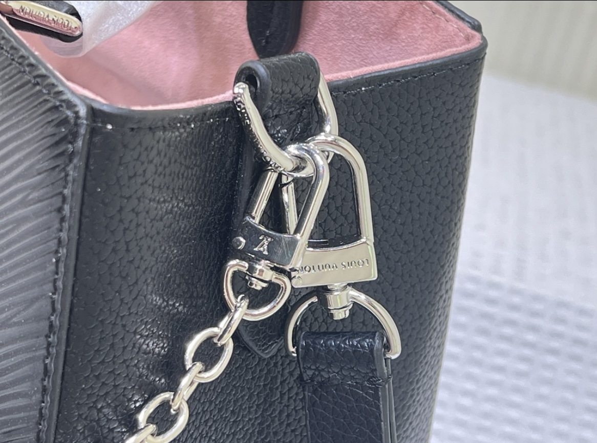 LV Inspired Black Designer Handbag