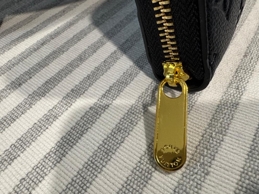 LV Inspired Black Monogram Wallet