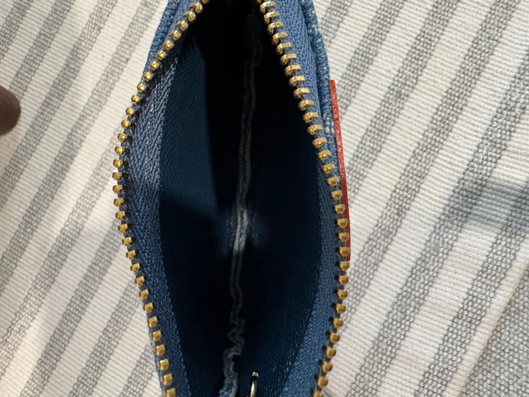 LV Inspired Denim Keychain Pouch