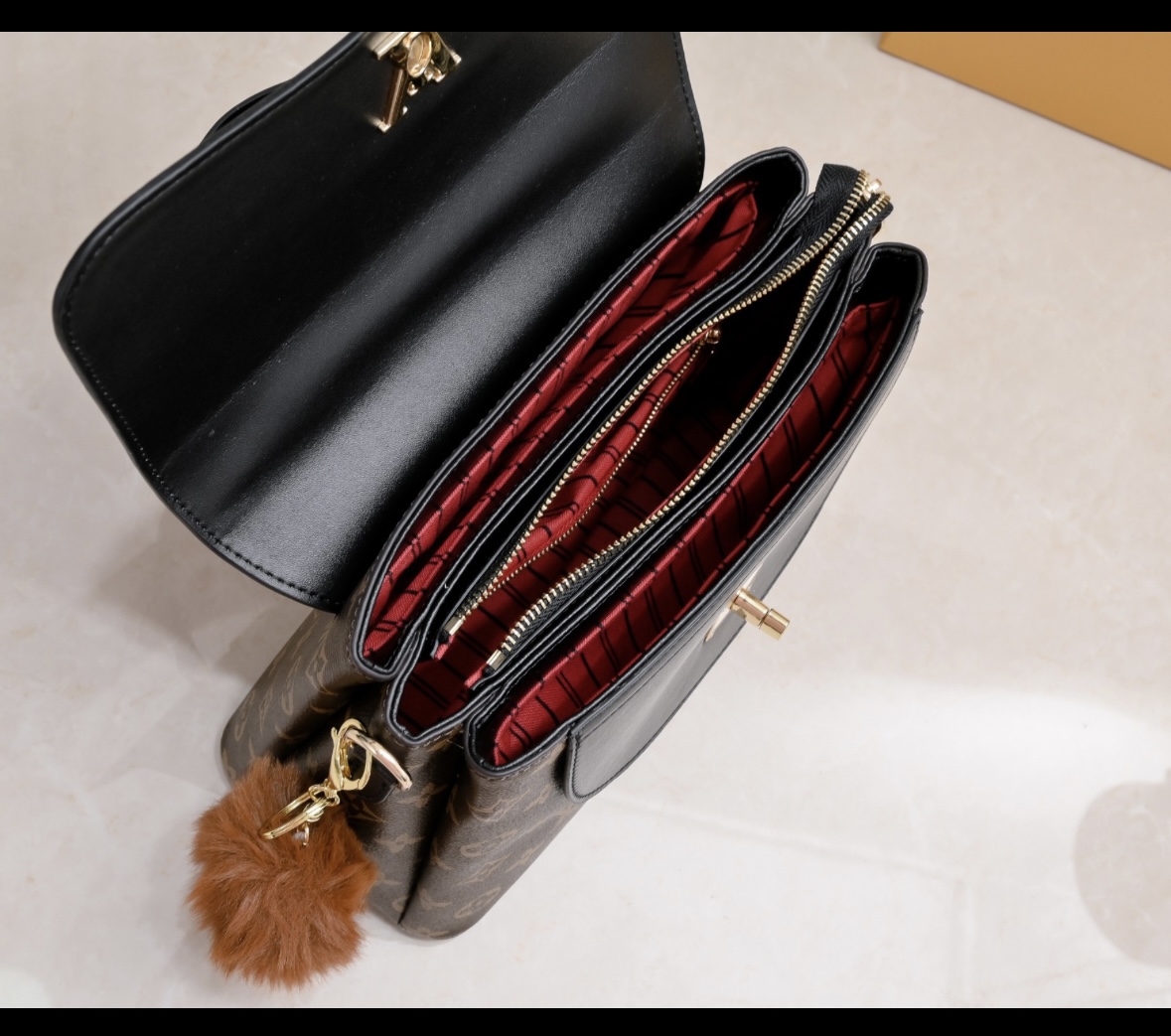 LV Inspired Stylish Leather Handbag