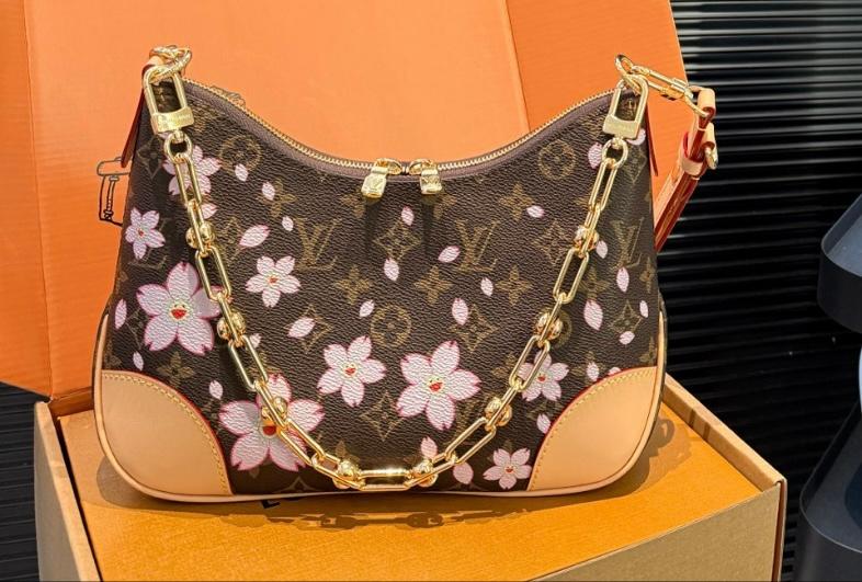 LV Inspired Designer Floral Handbag