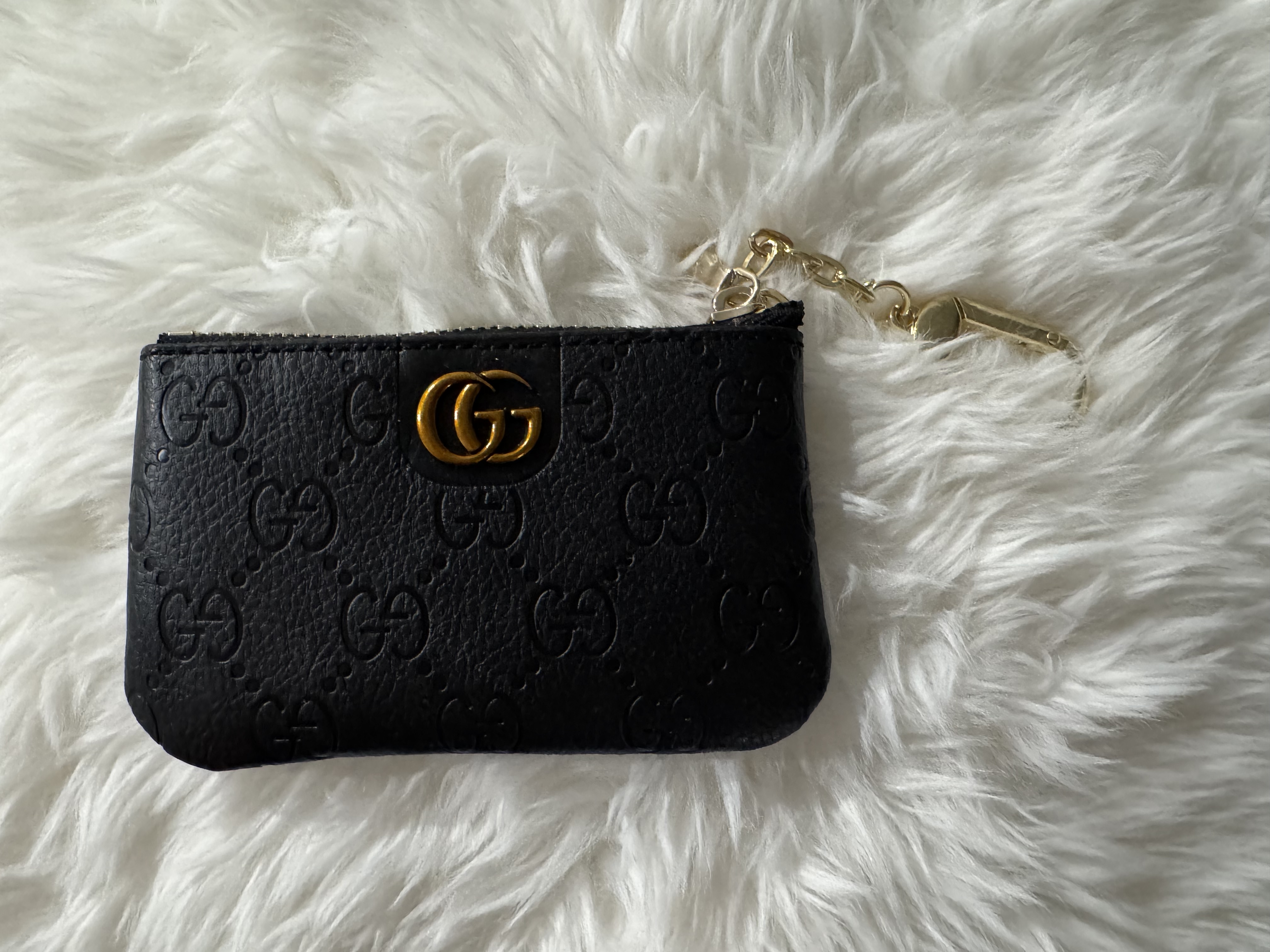 Gucci Inspired Black Designer Keychain Wallet