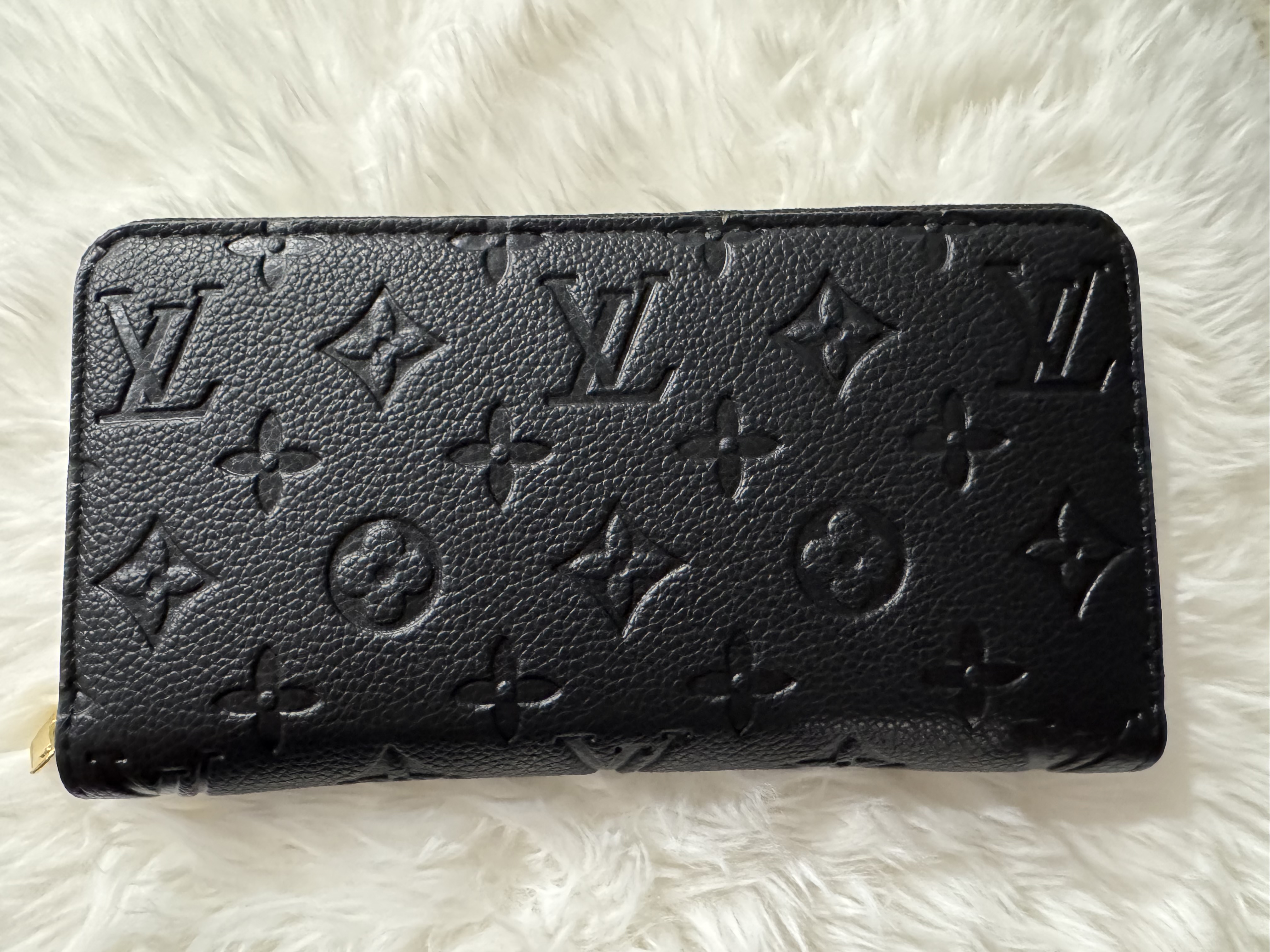 LV Inspired Black Monogram Wallet