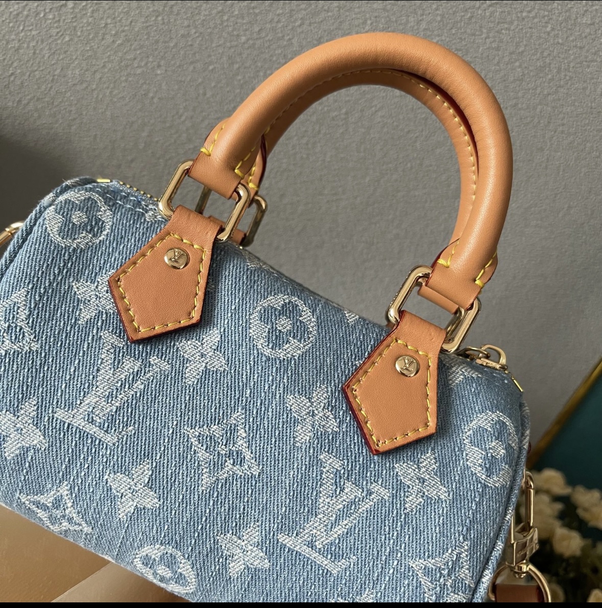 LV Inspired Denim Mini Speedy