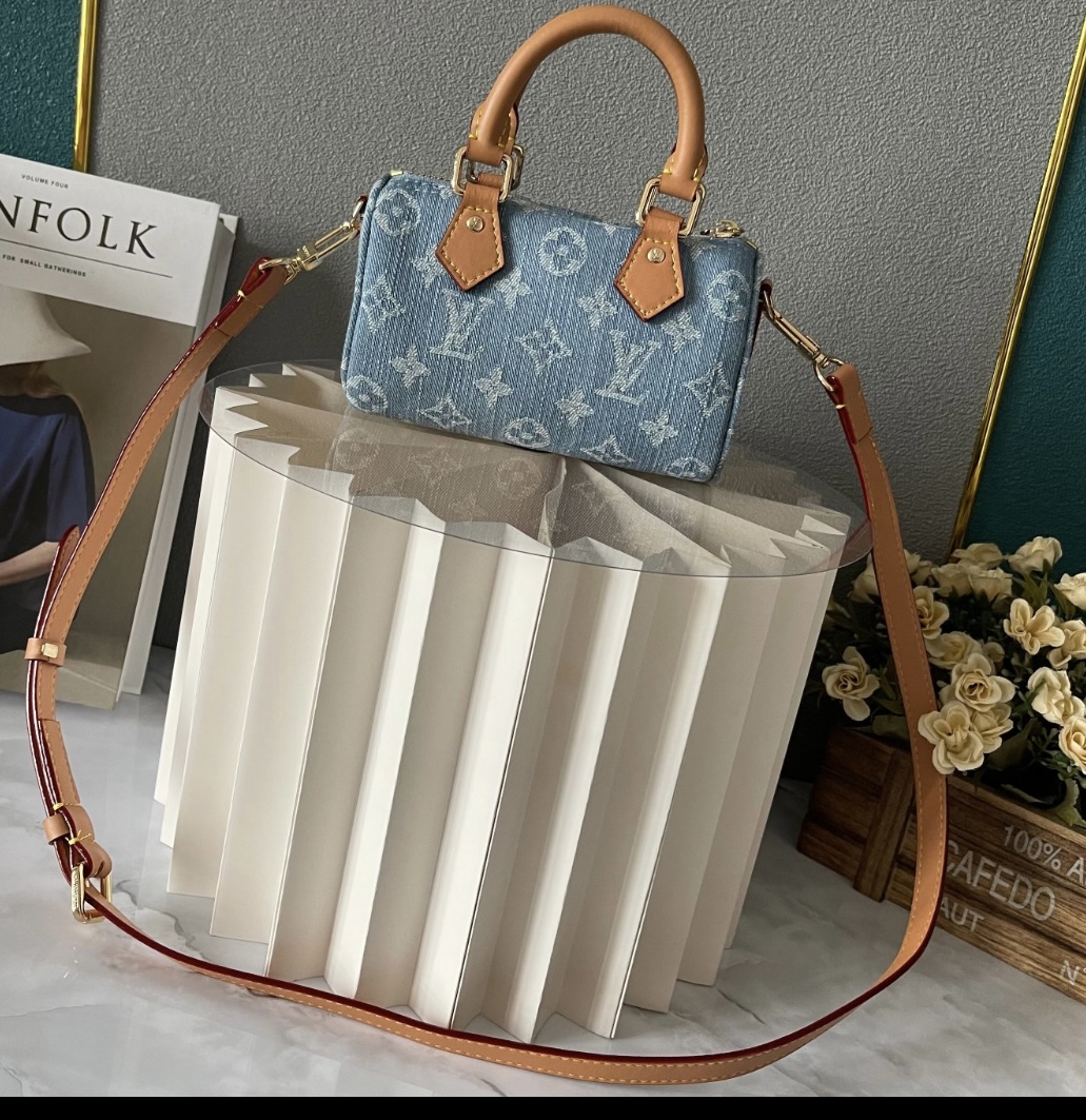 LV Inspired Denim Mini Speedy