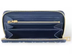 LV Inspired Denim Blue Zipper Wallet