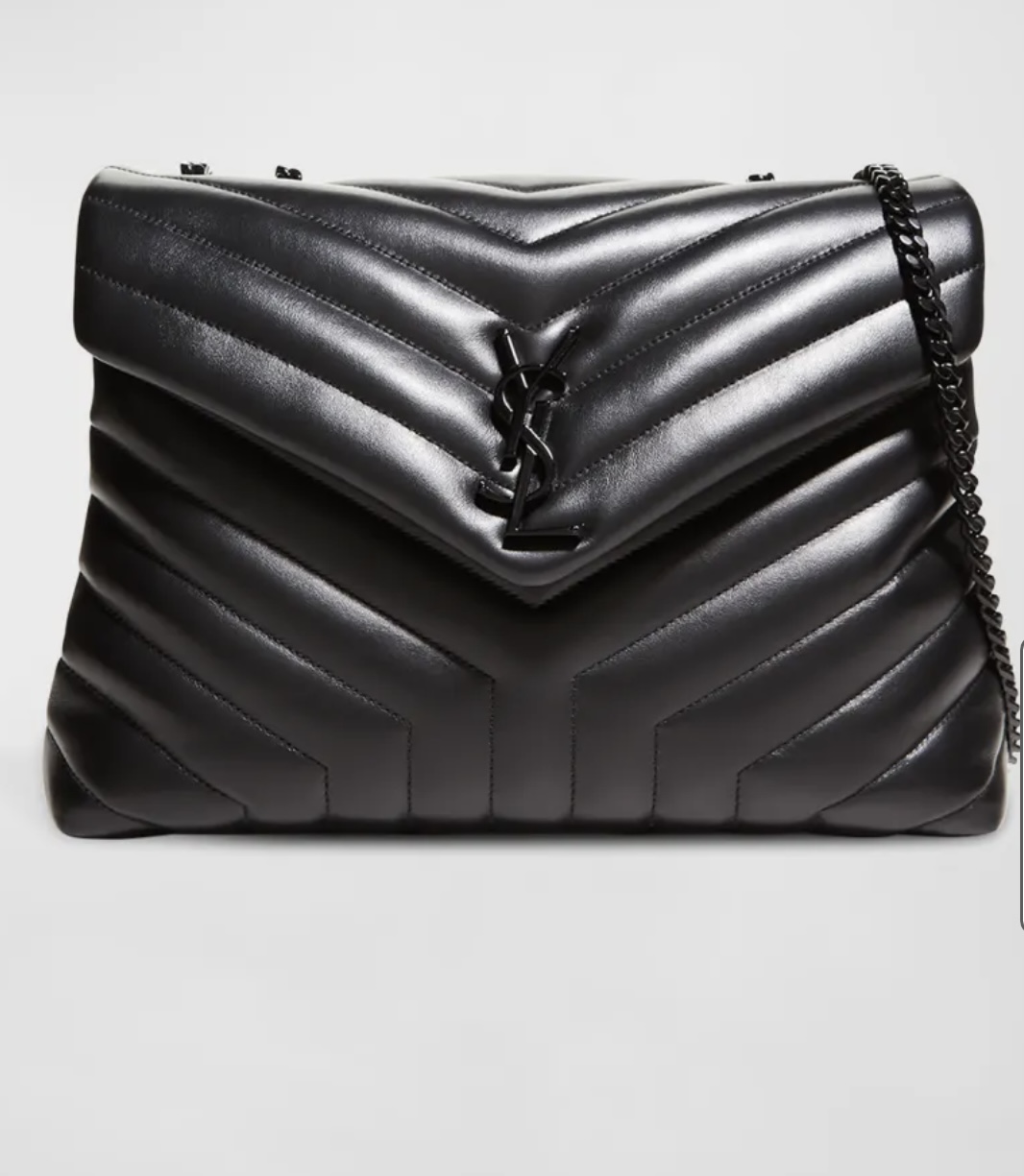 YSL Inspired Black Quilted Handbag