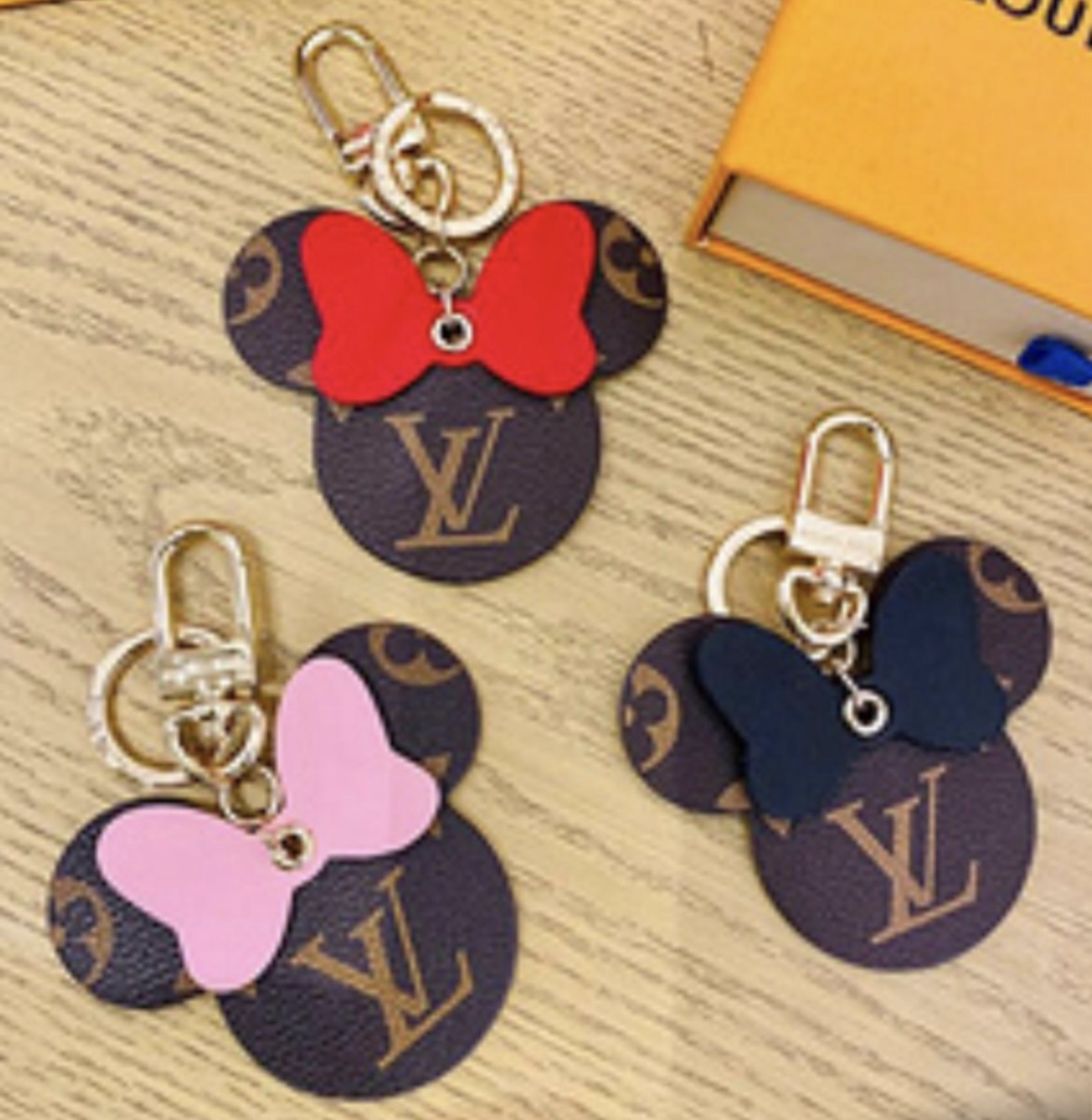 LV Inspired Minnie Mouse Keychains