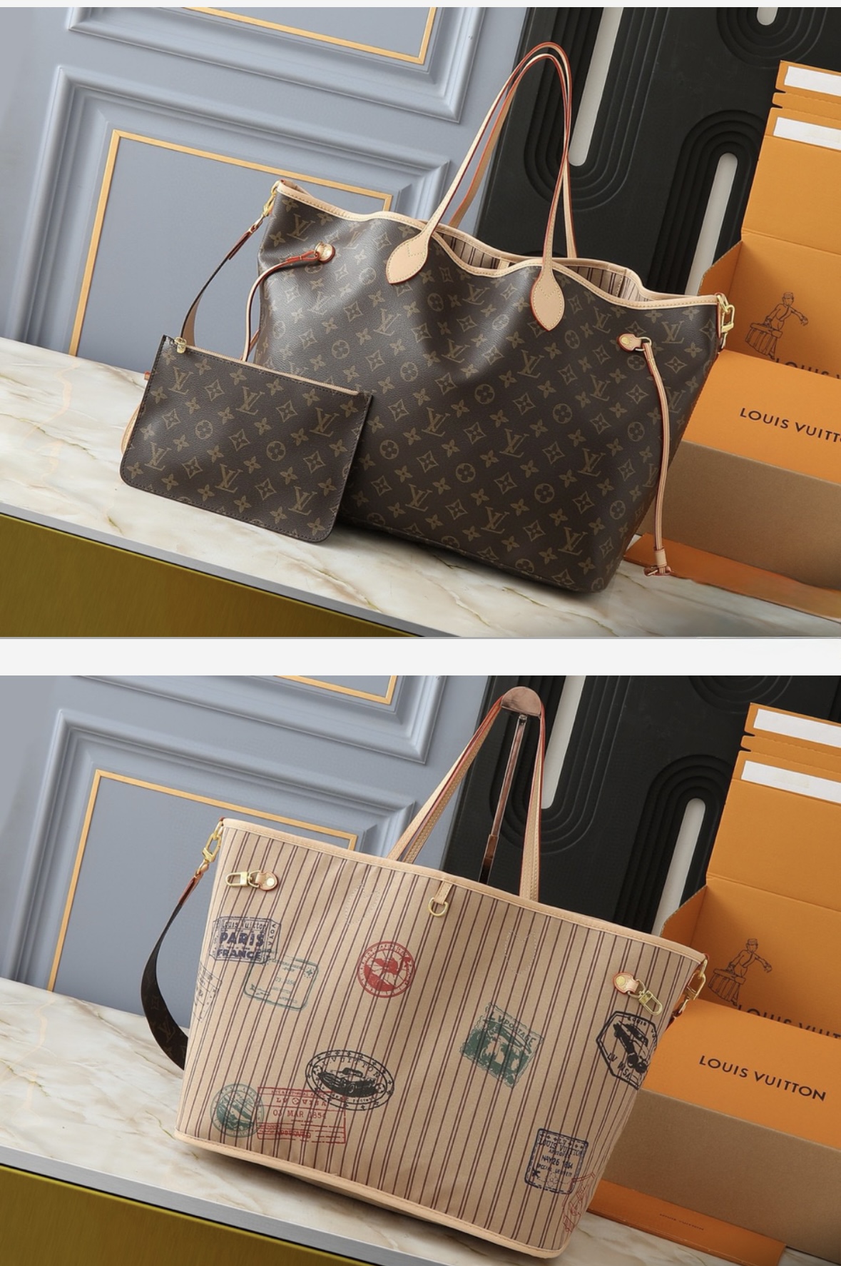 LV Inspired Neverfull Tote Bag