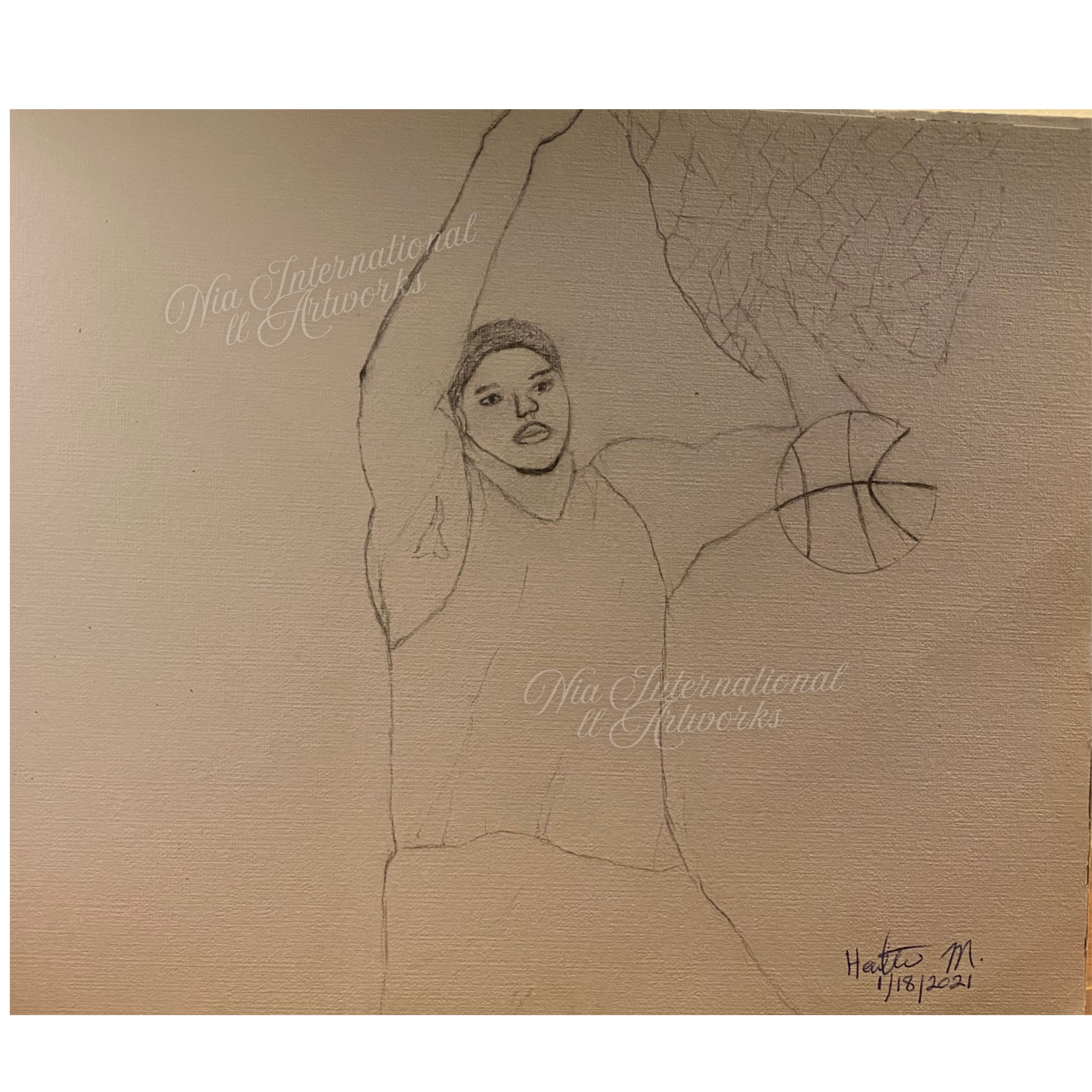 Basketball Player Drawing